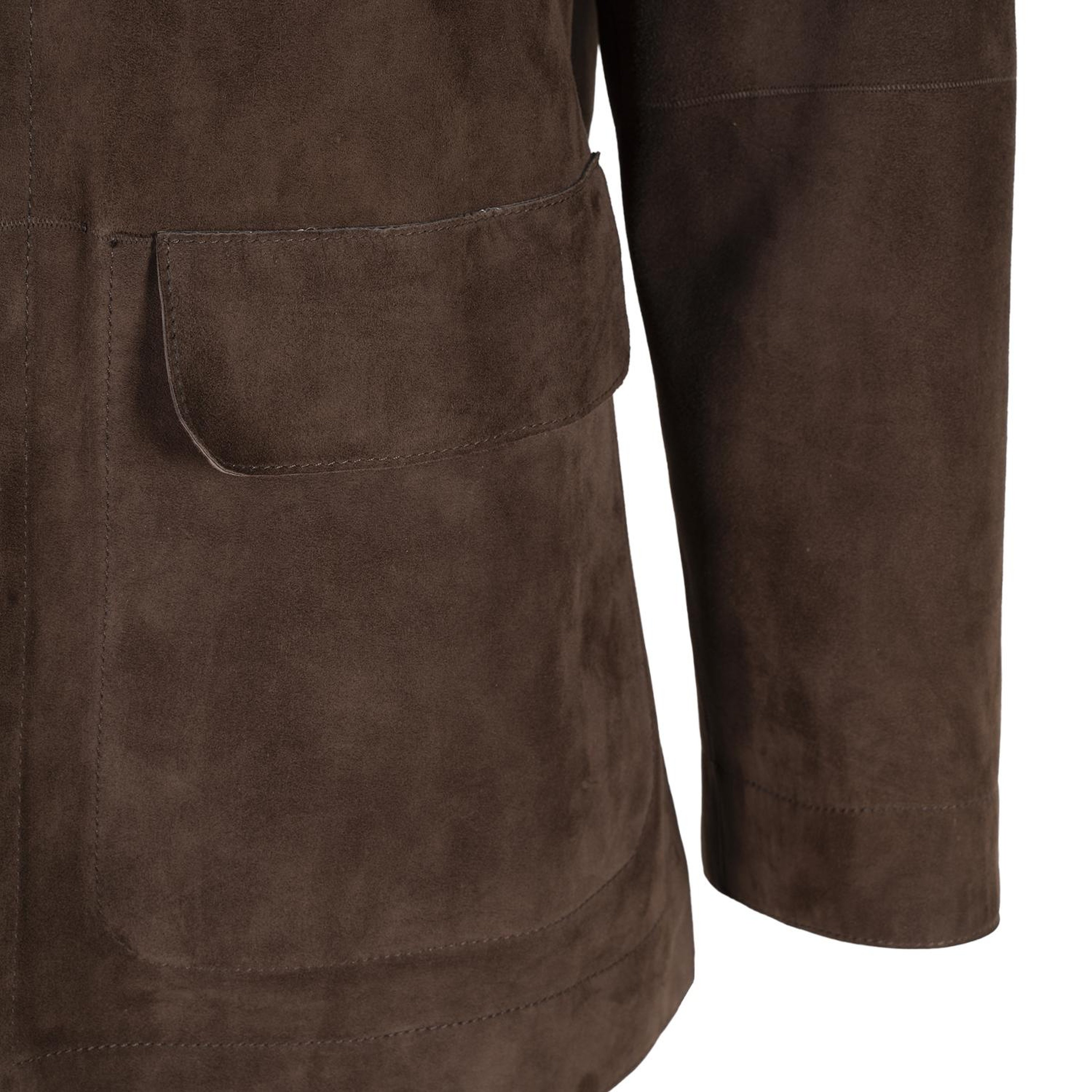 Anoki Kahve Erkek Çift Taraflı Süet Deri Mont