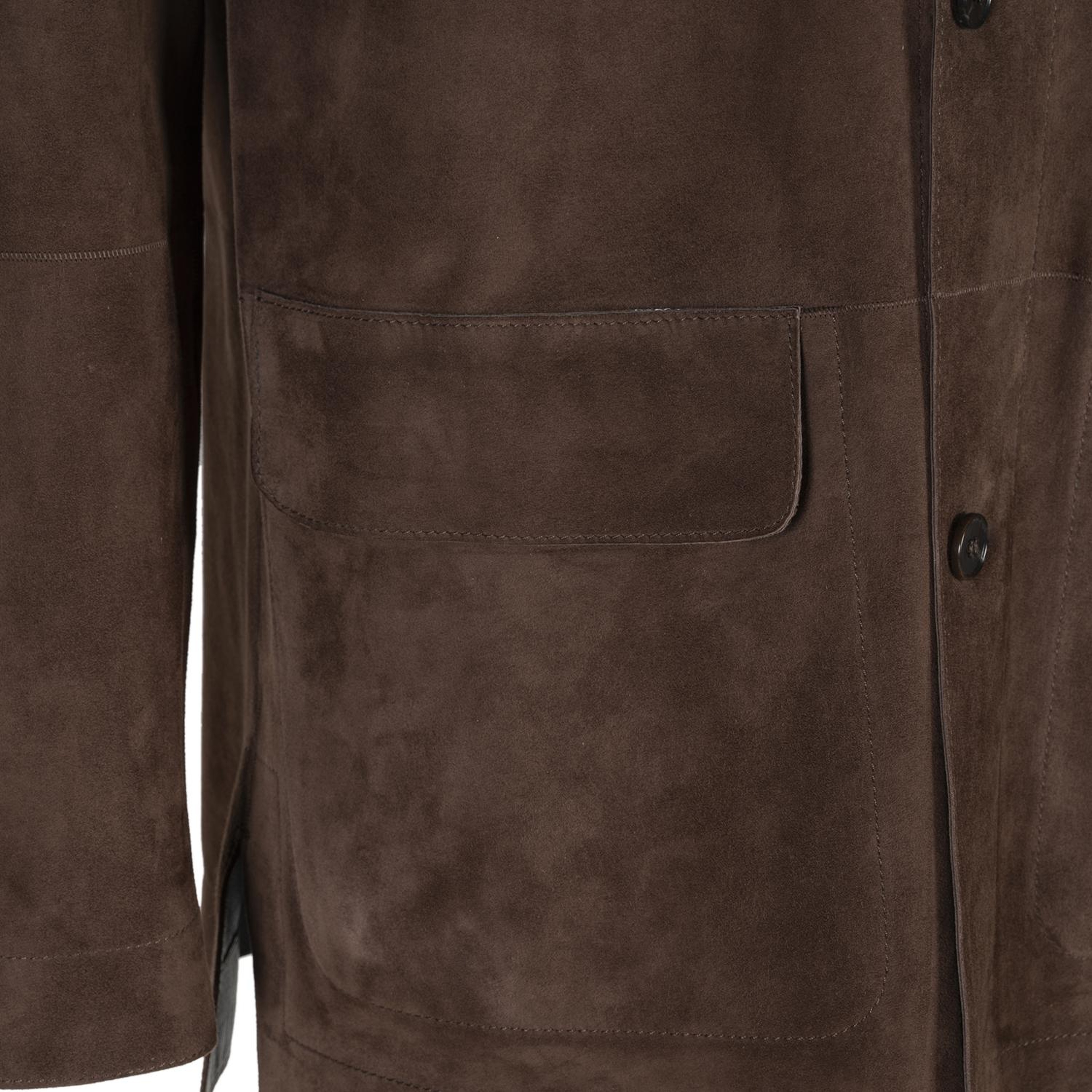 Anoki Kahve Erkek Çift Taraflı Süet Deri Mont