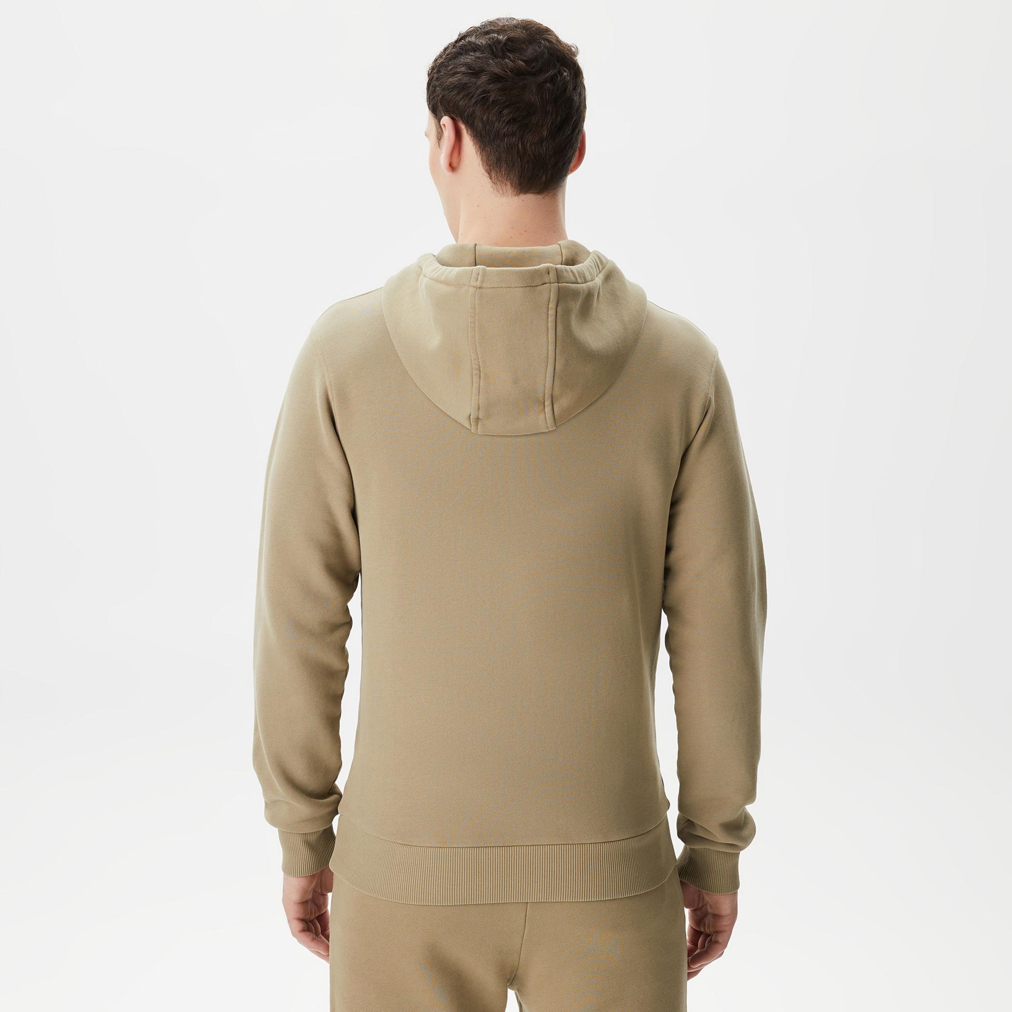 Lacoste Relaxed Fit Erkek Bej Hoodie