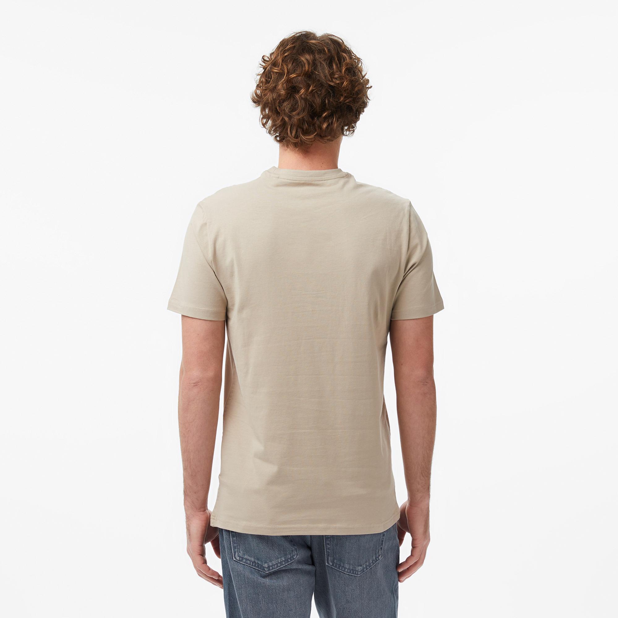 Guess Slim Fit Erkek Bej T-Shirt