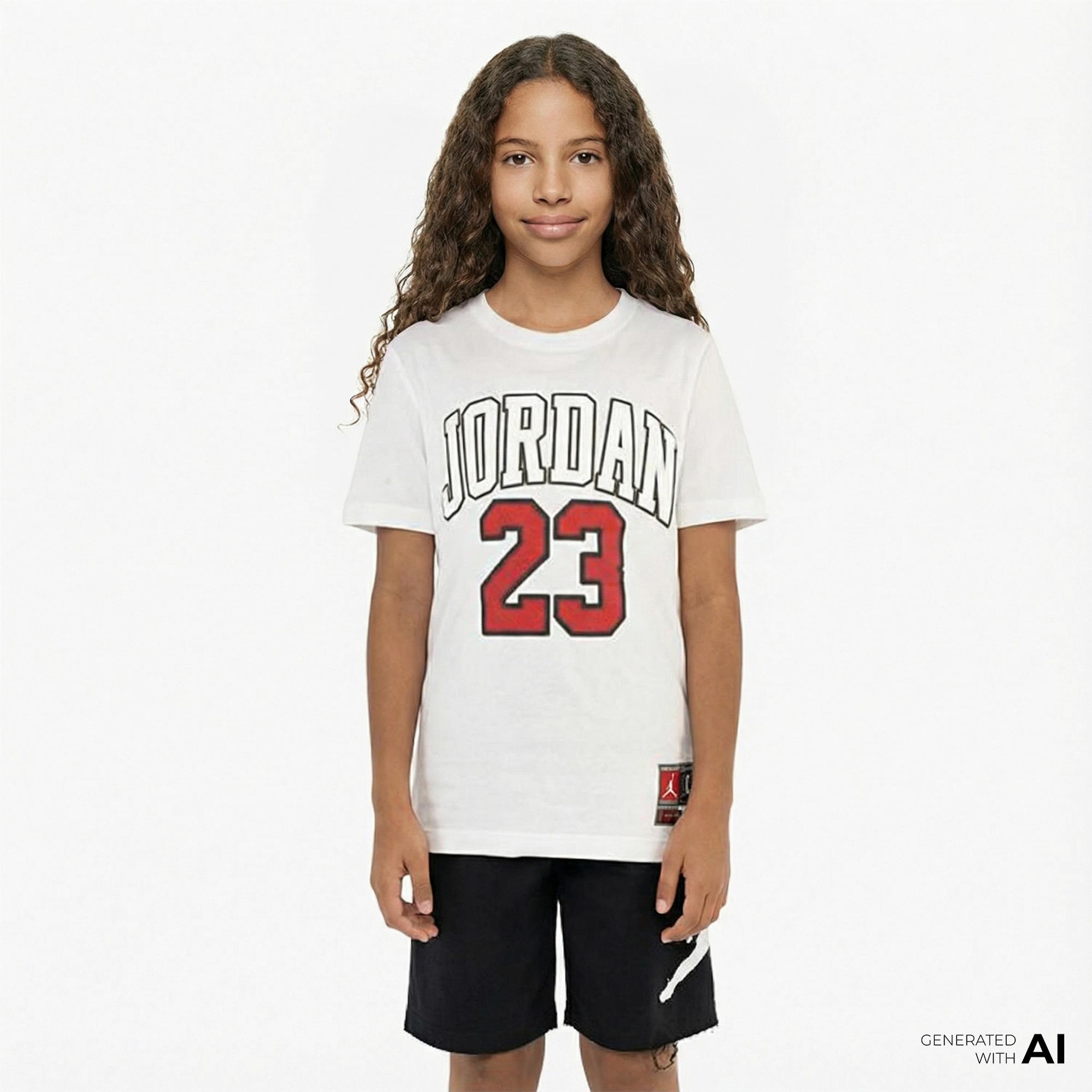 Jordan Practice Flight Çocuk Beyaz T-Shirt