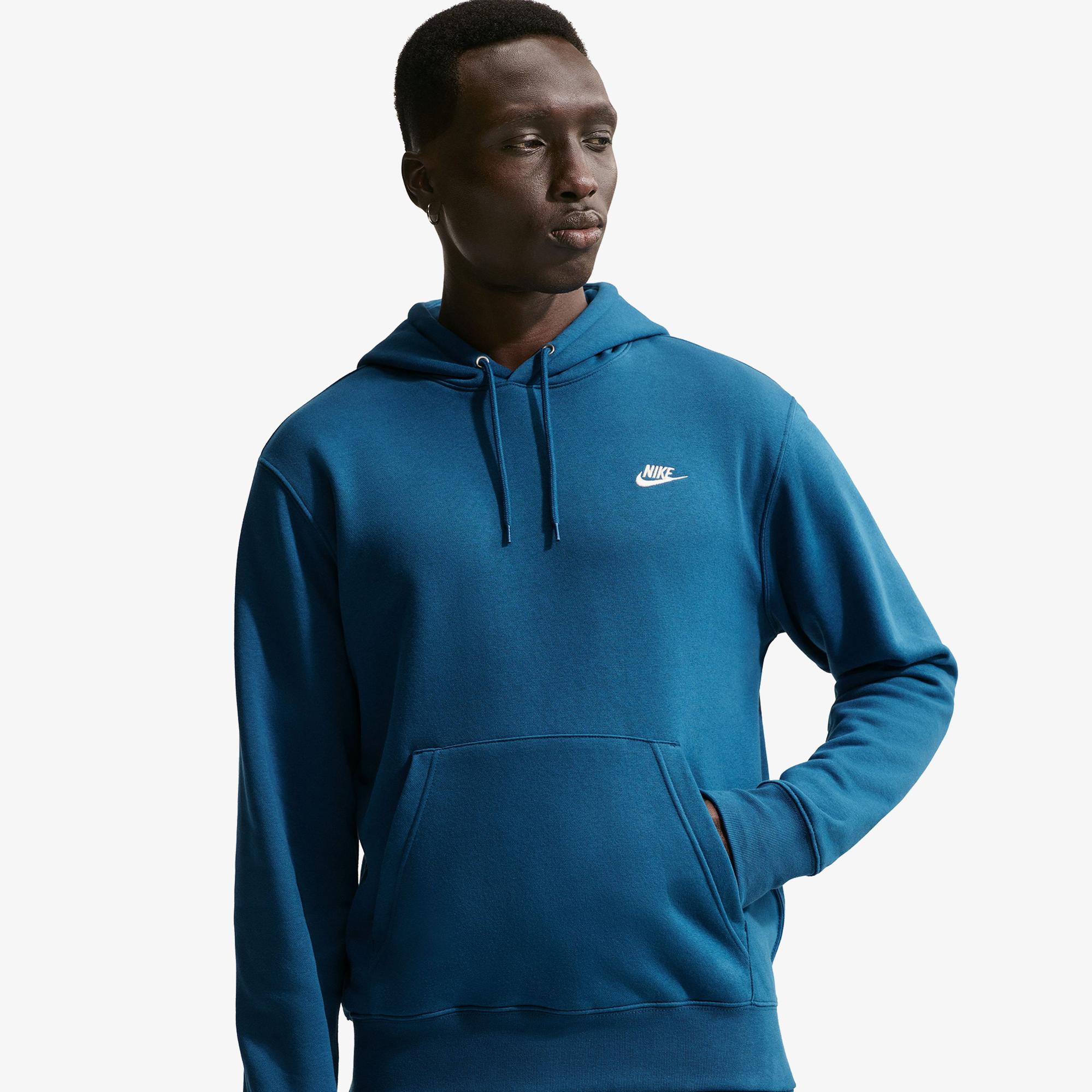 Nike Club Erkek Mavi Hoodie