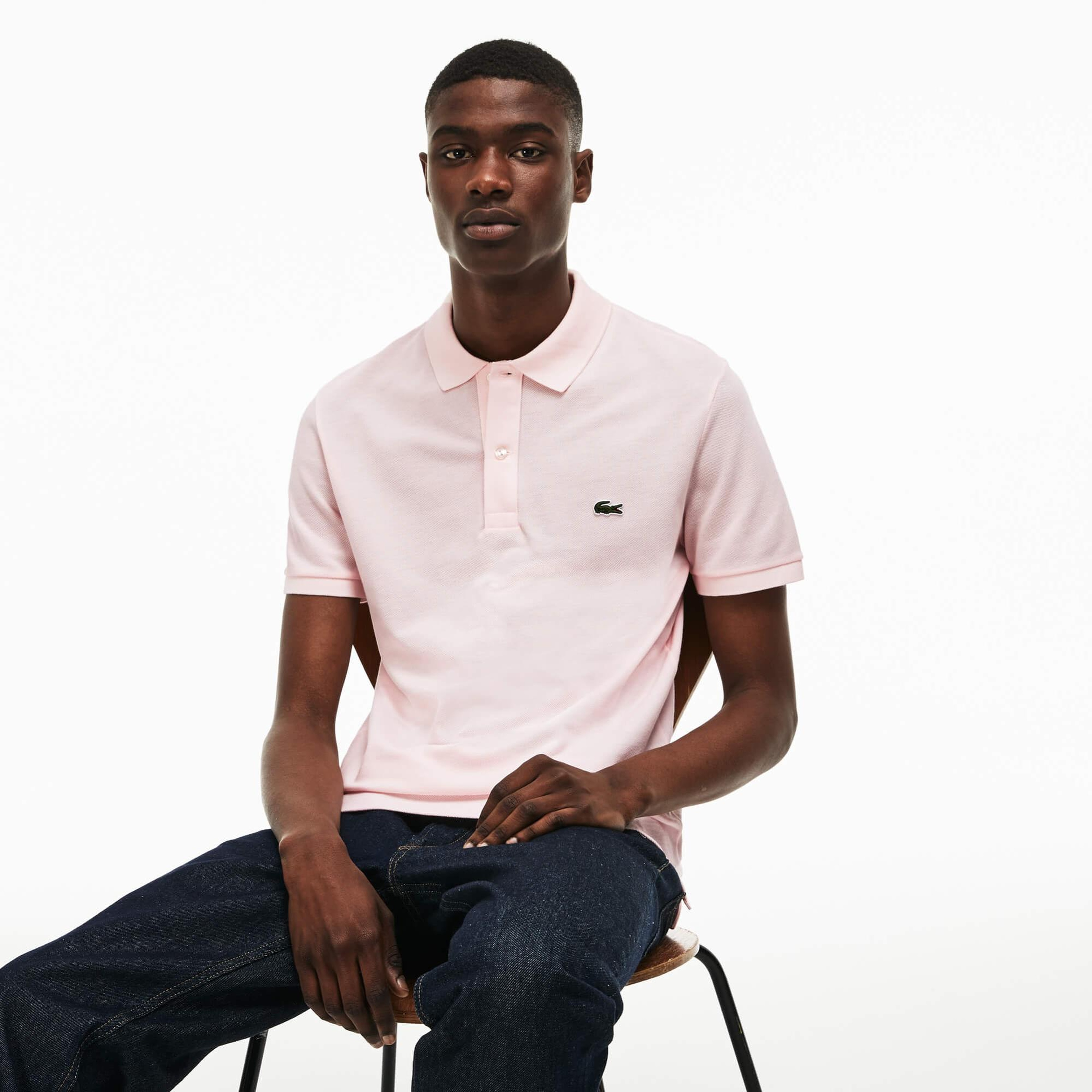 Lacoste L.12.12 Erkek Slim Fit Açık Pembe Polo