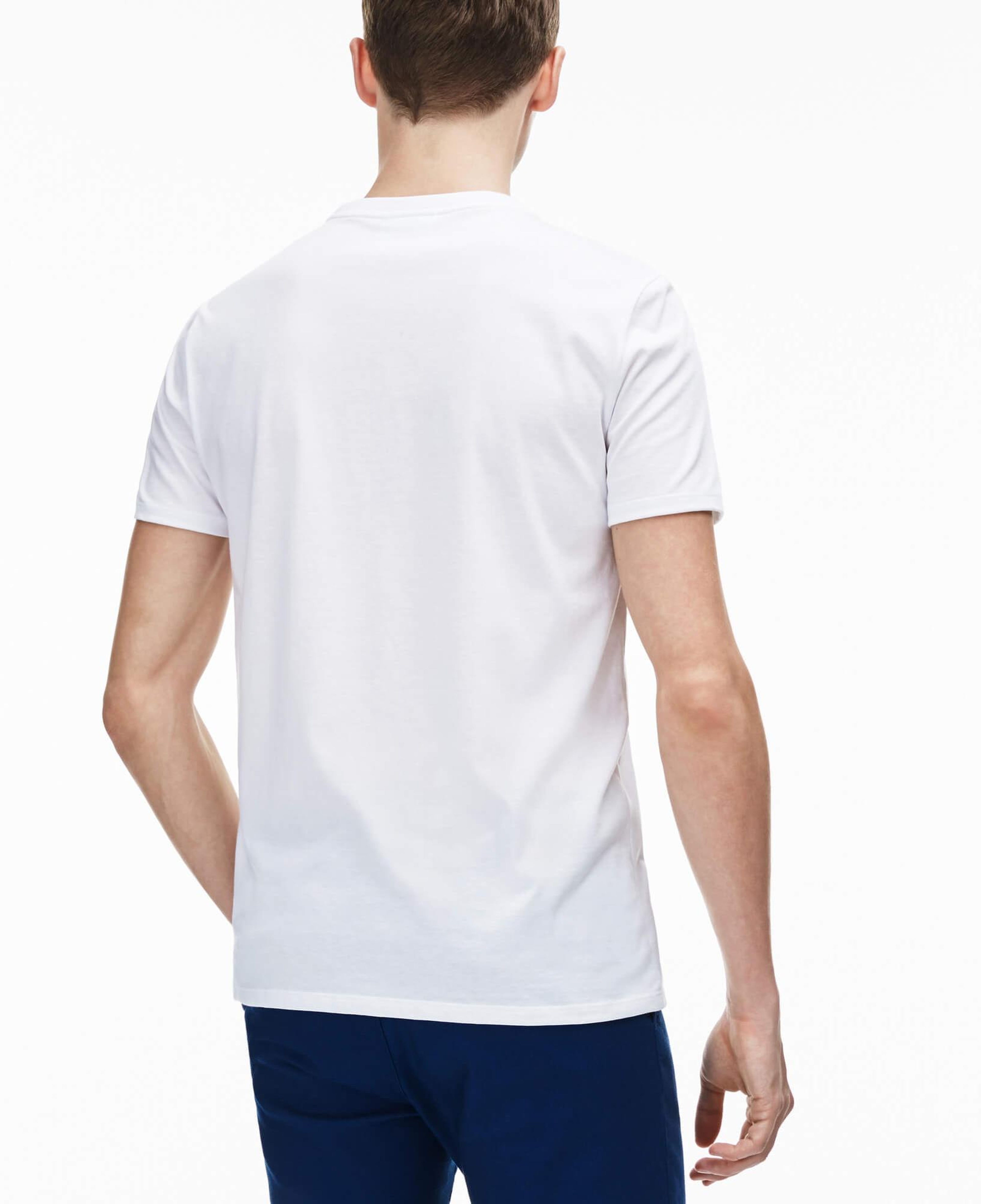 Erkek Regular Fit V Yaka Beyaz T-Shirt