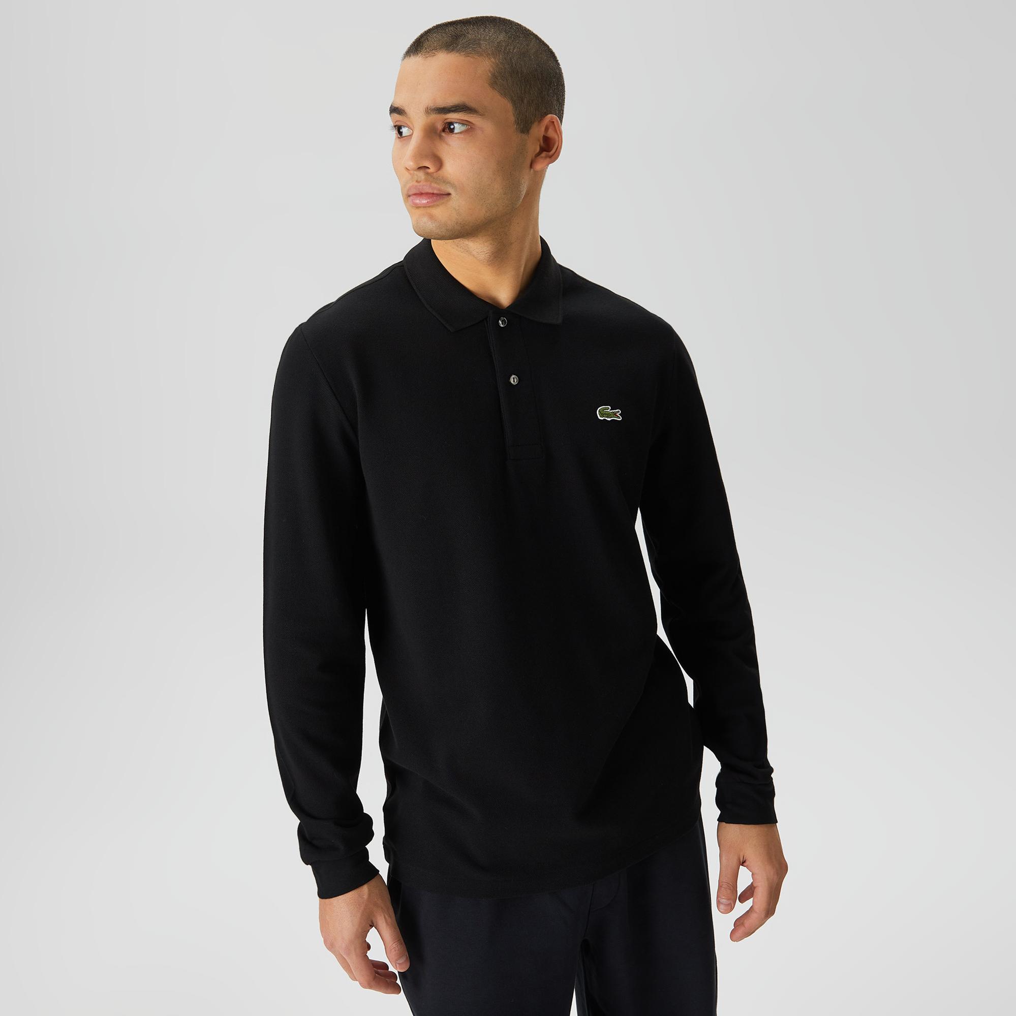 Lacoste Erkek Classic Fit Uzun Kollu Siyah Polo