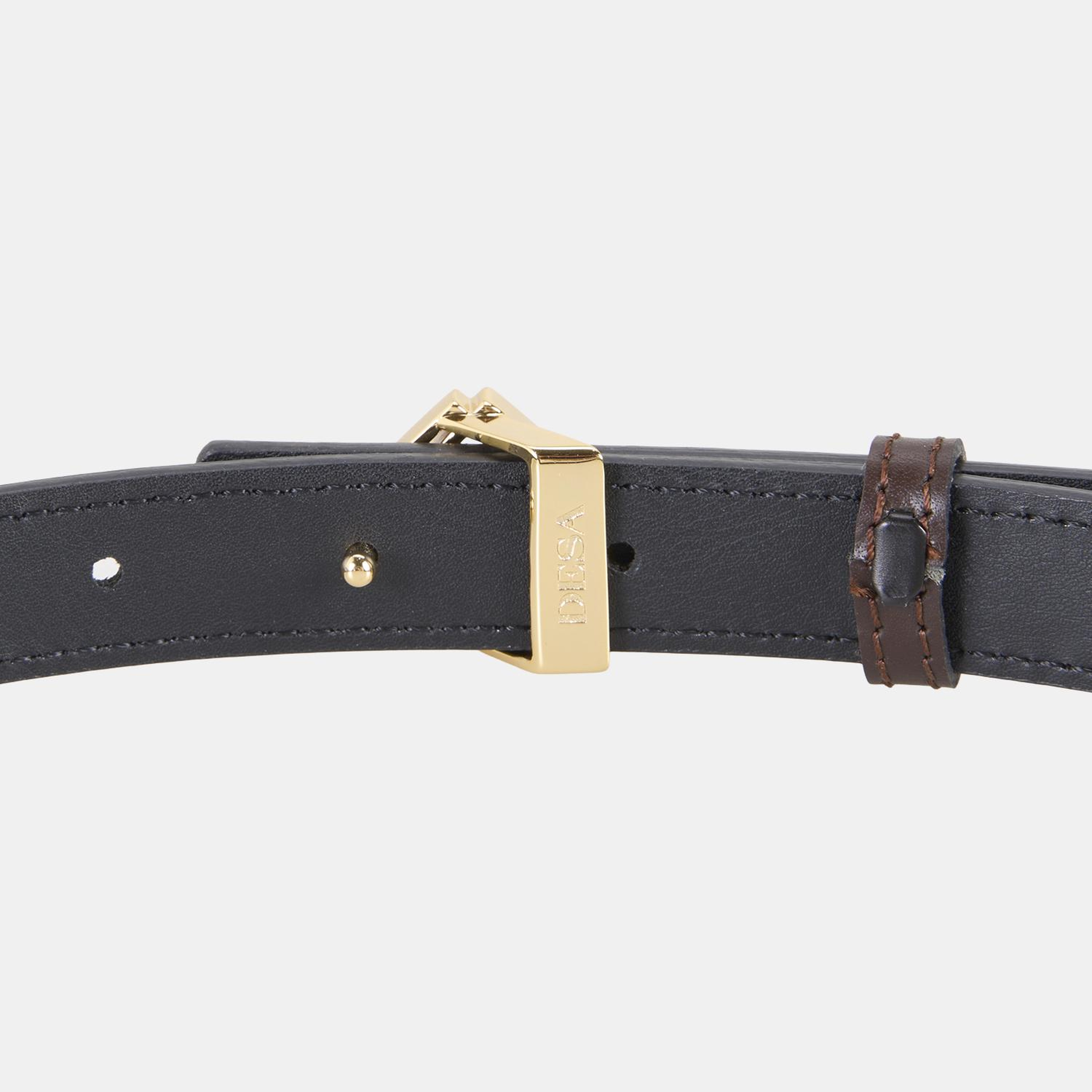 Kadın Siyah / Kahve Çift Taraflı Deri Kemer