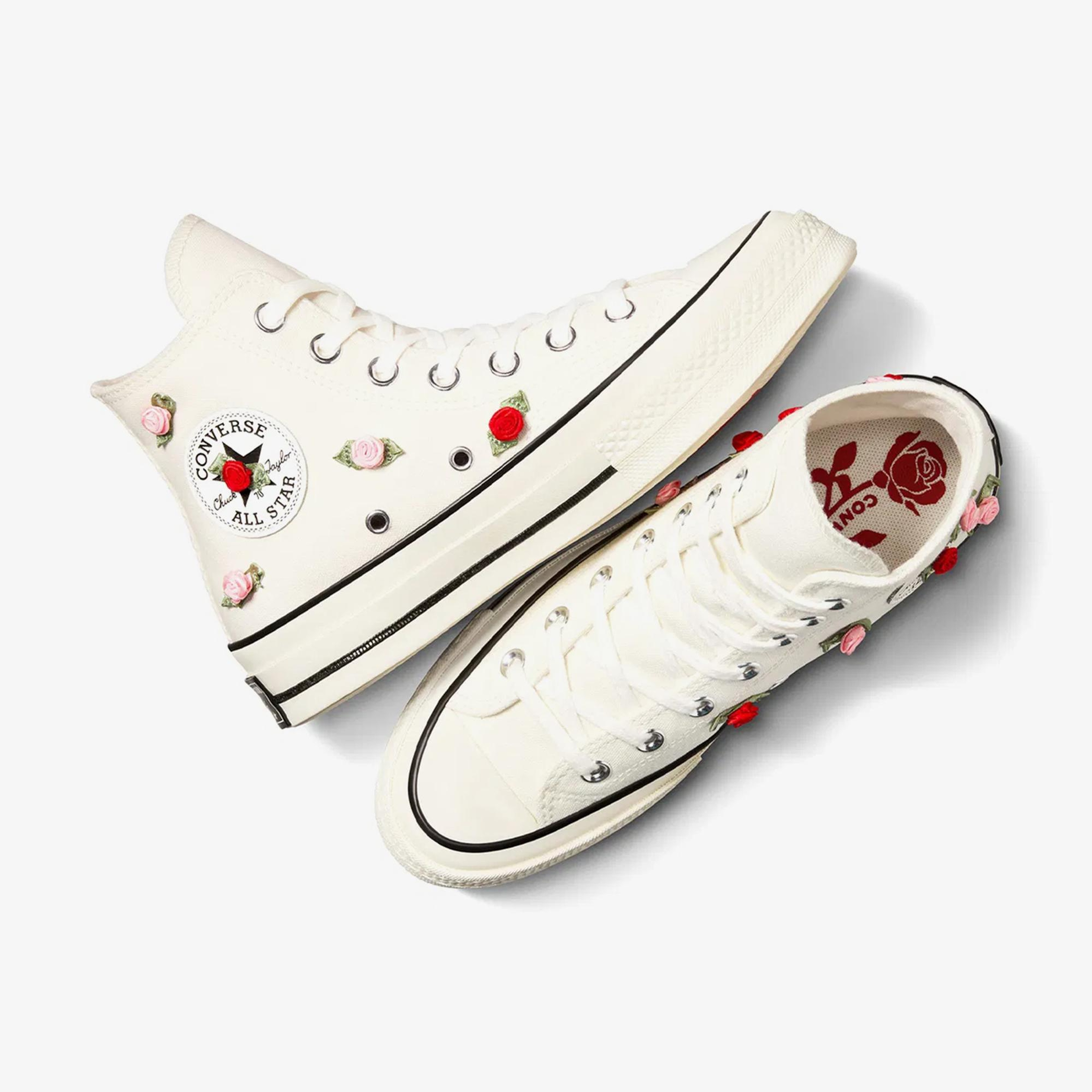 Converse Chuck 70 Roses Unisex Krem Sneaker