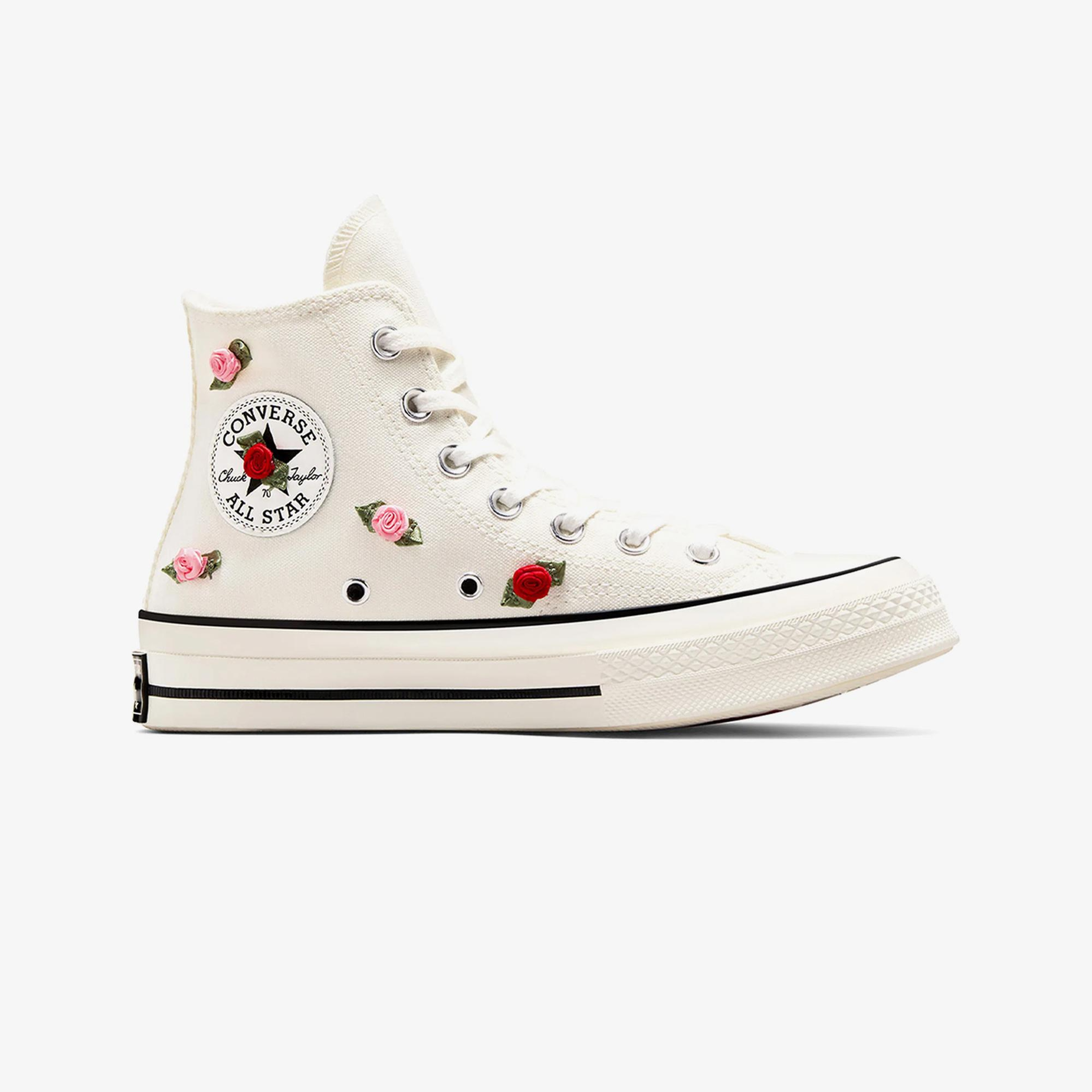 Converse Chuck 70 Roses Unisex Krem Sneaker