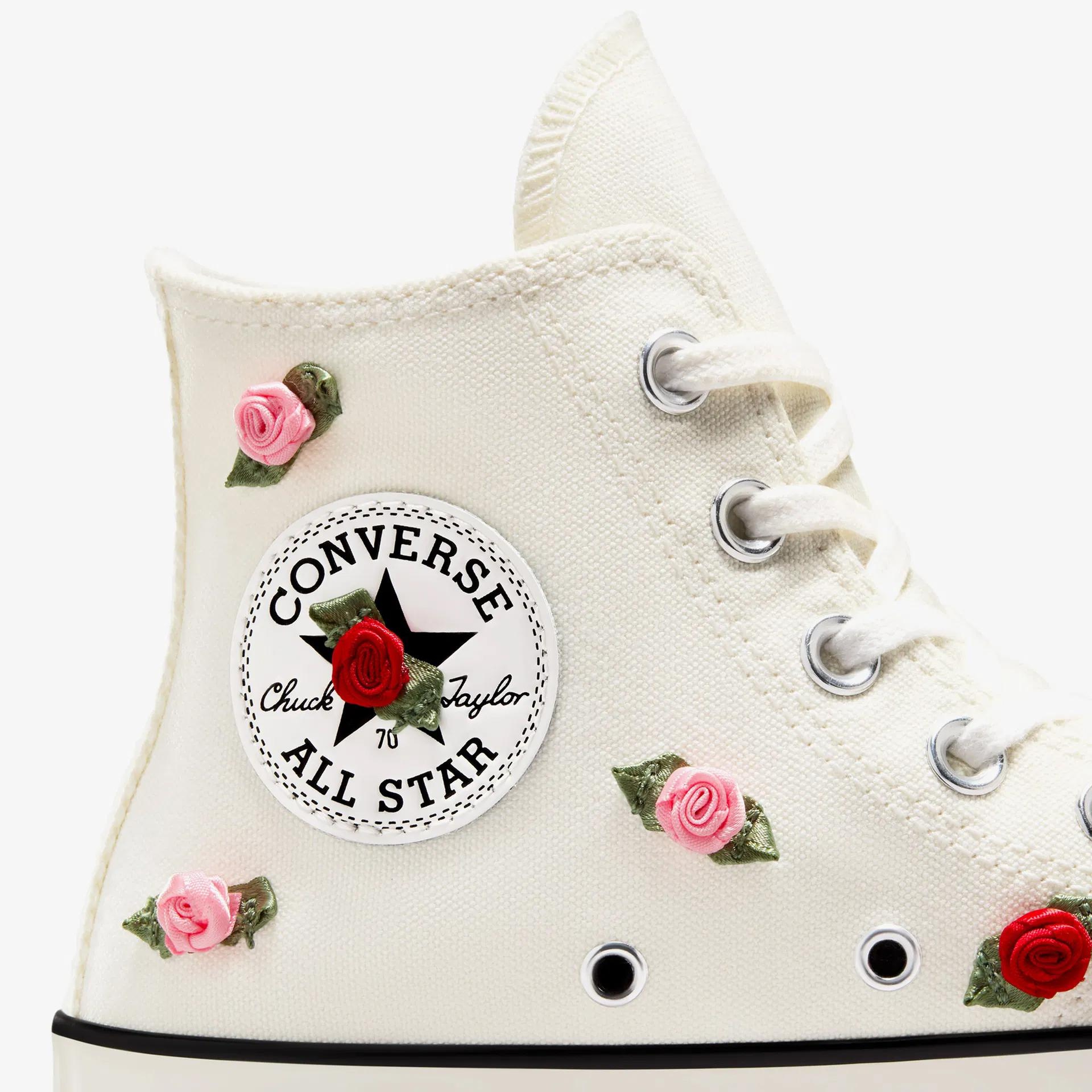 Converse Chuck 70 Roses Unisex Krem Sneaker