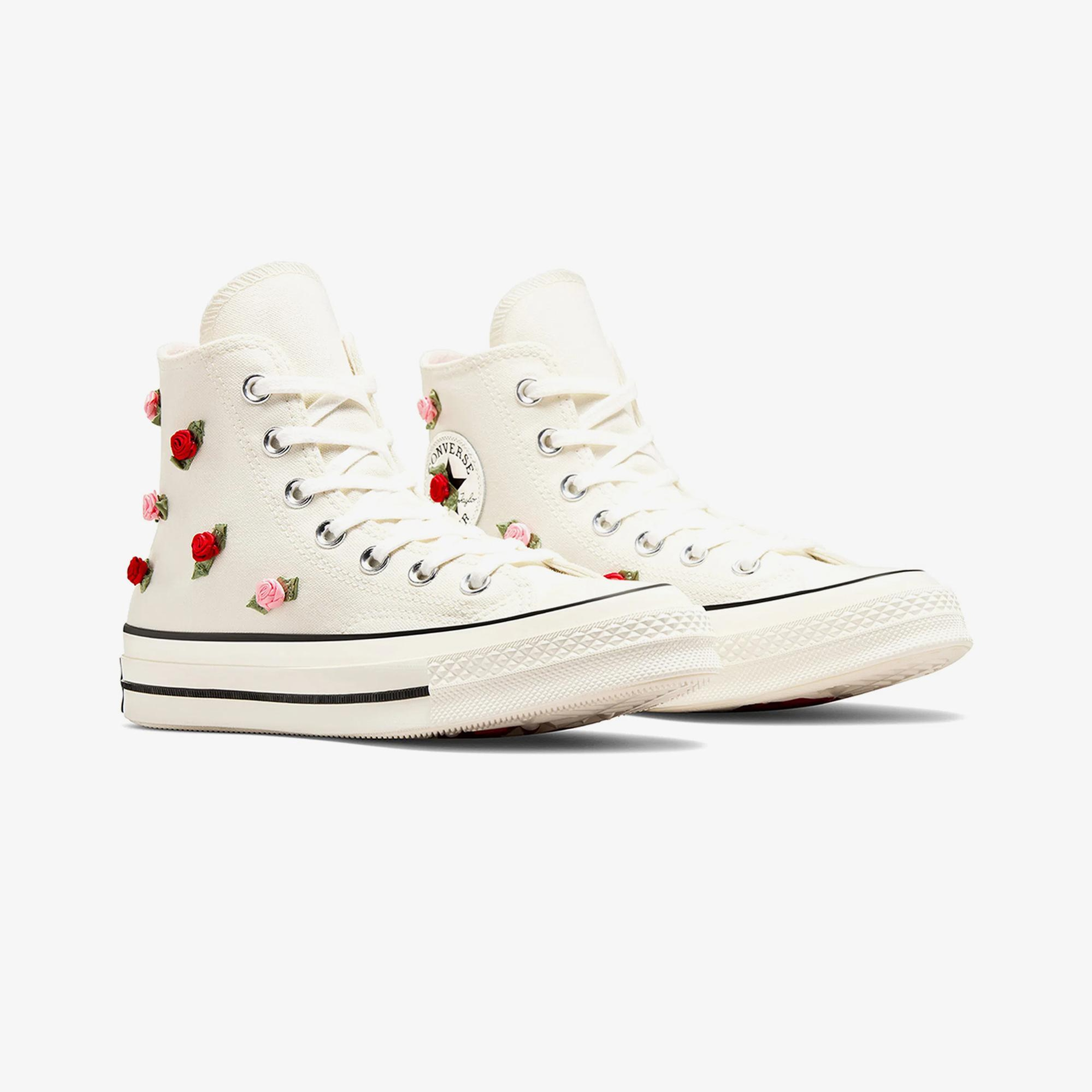 Converse Chuck 70 Roses Unisex Krem Sneaker