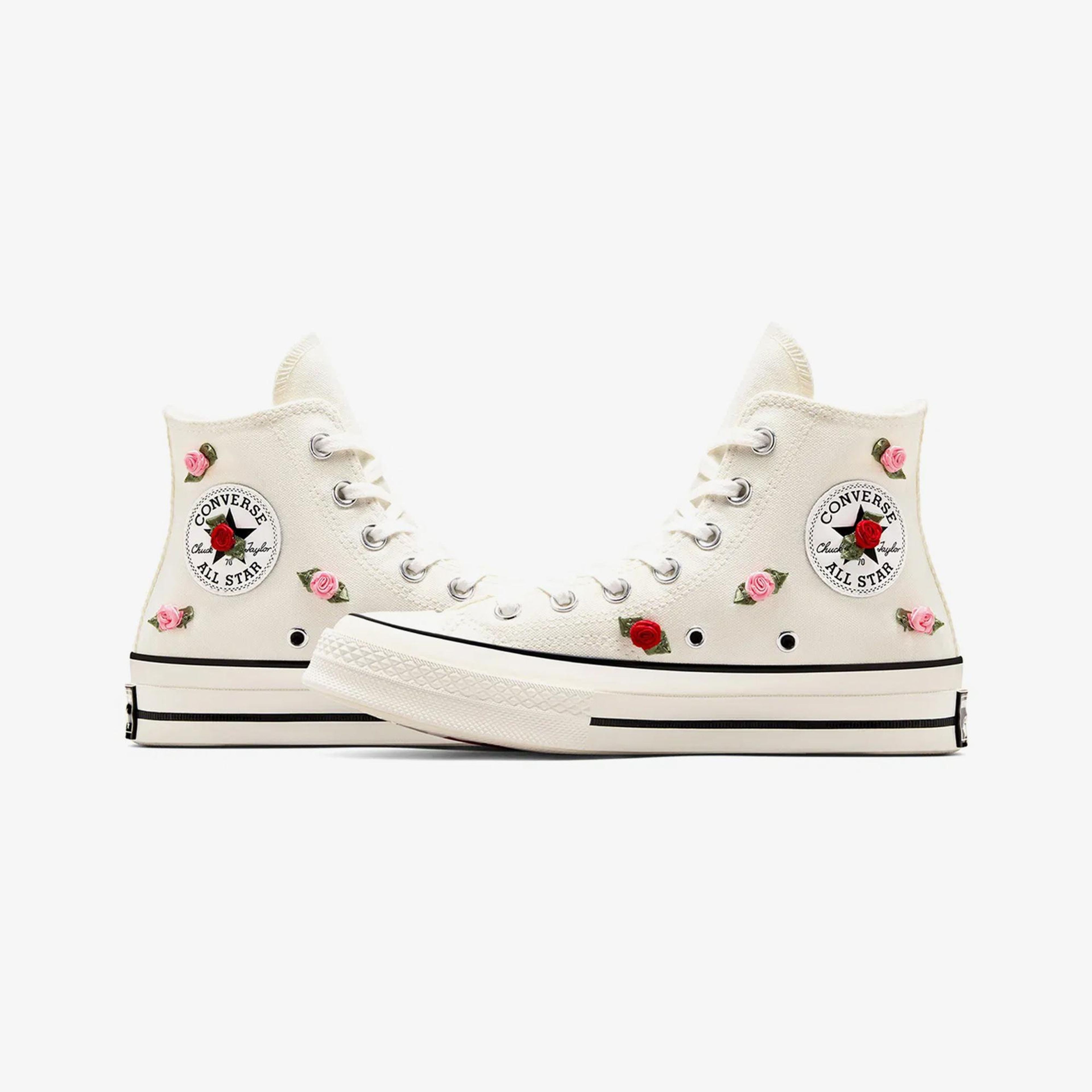 Converse Chuck 70 Roses Unisex Krem Sneaker