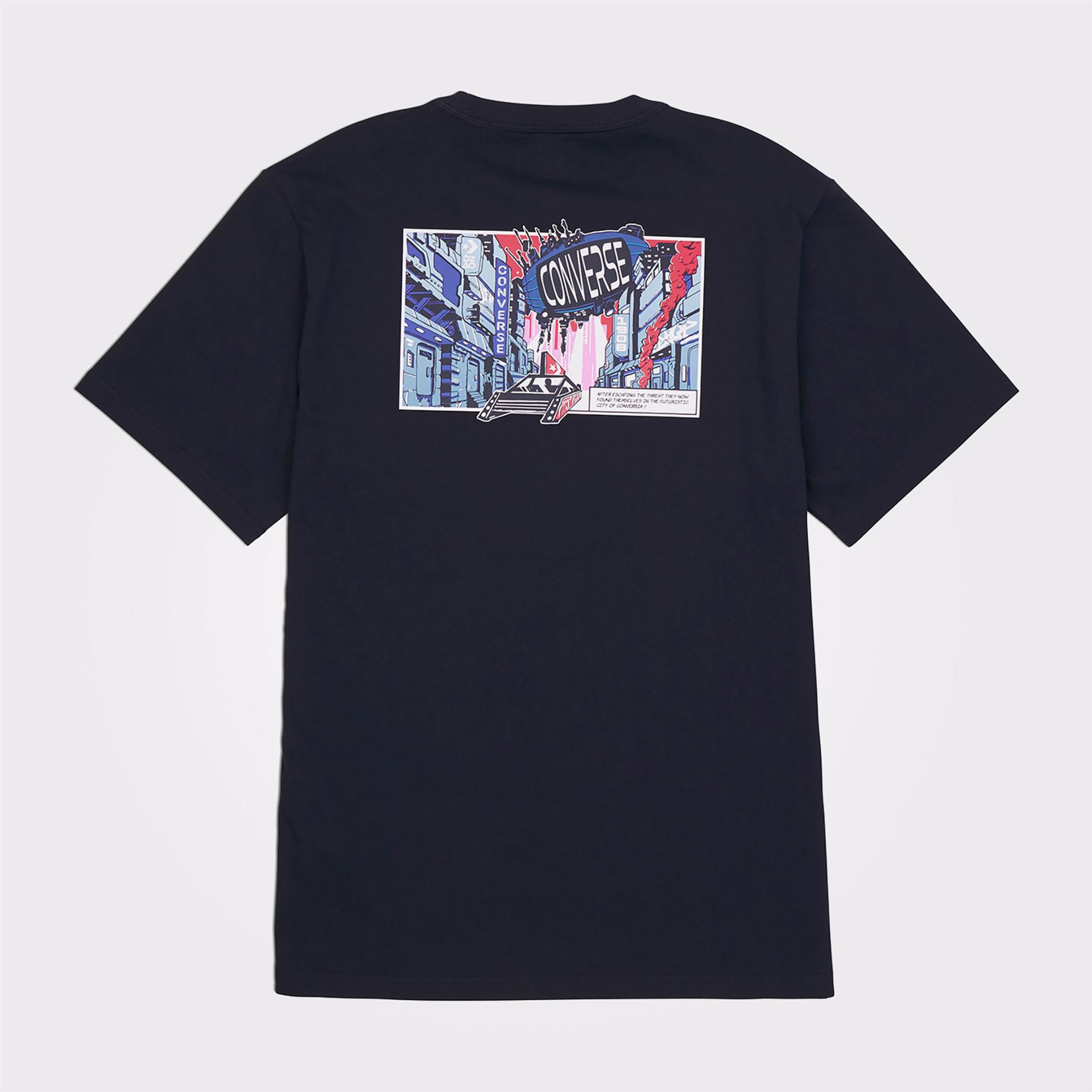 Converse Erkek Baskılı Siyah T-Shirt