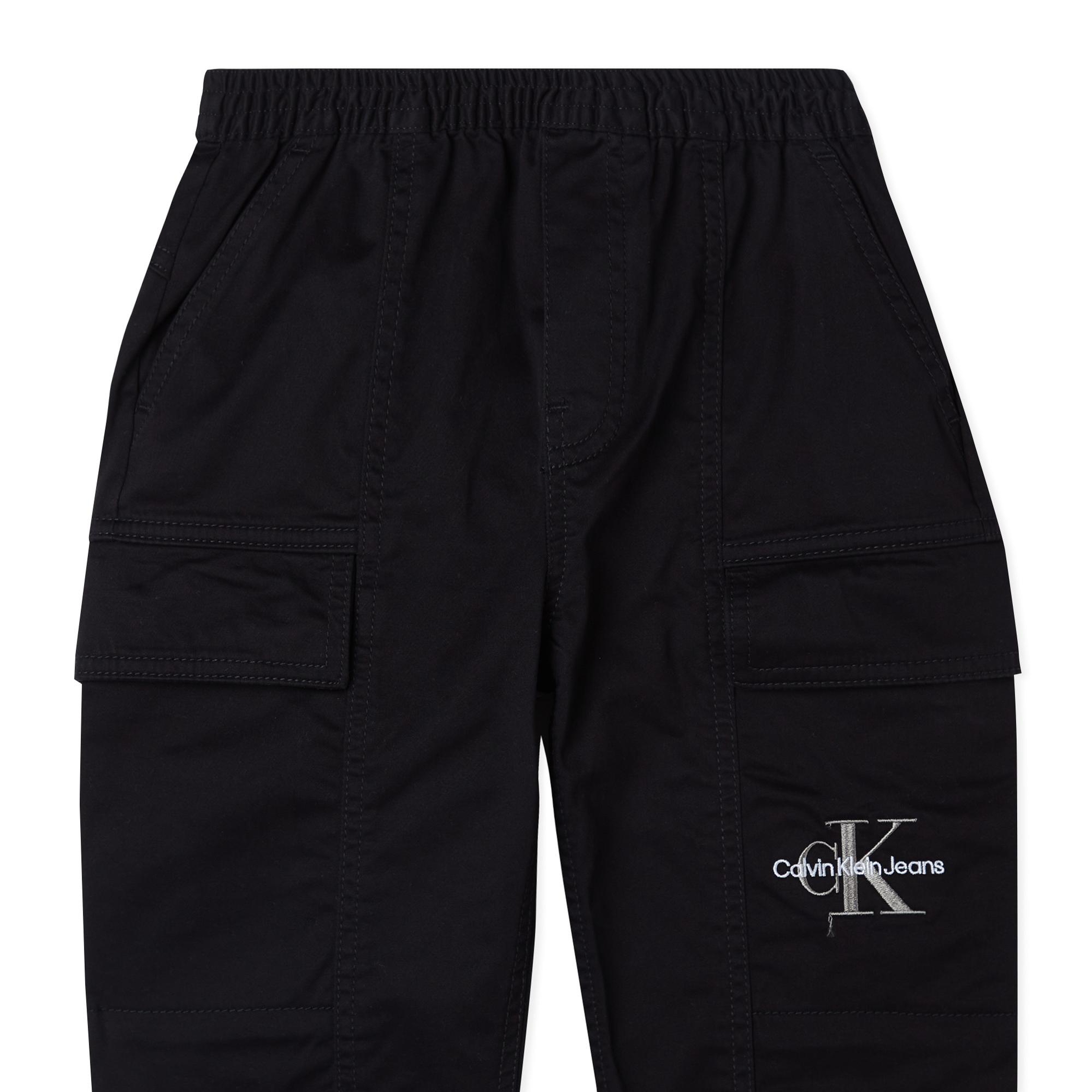 Calvin Klein Essential Woven Cargo Çocuk Siyah Pantolon