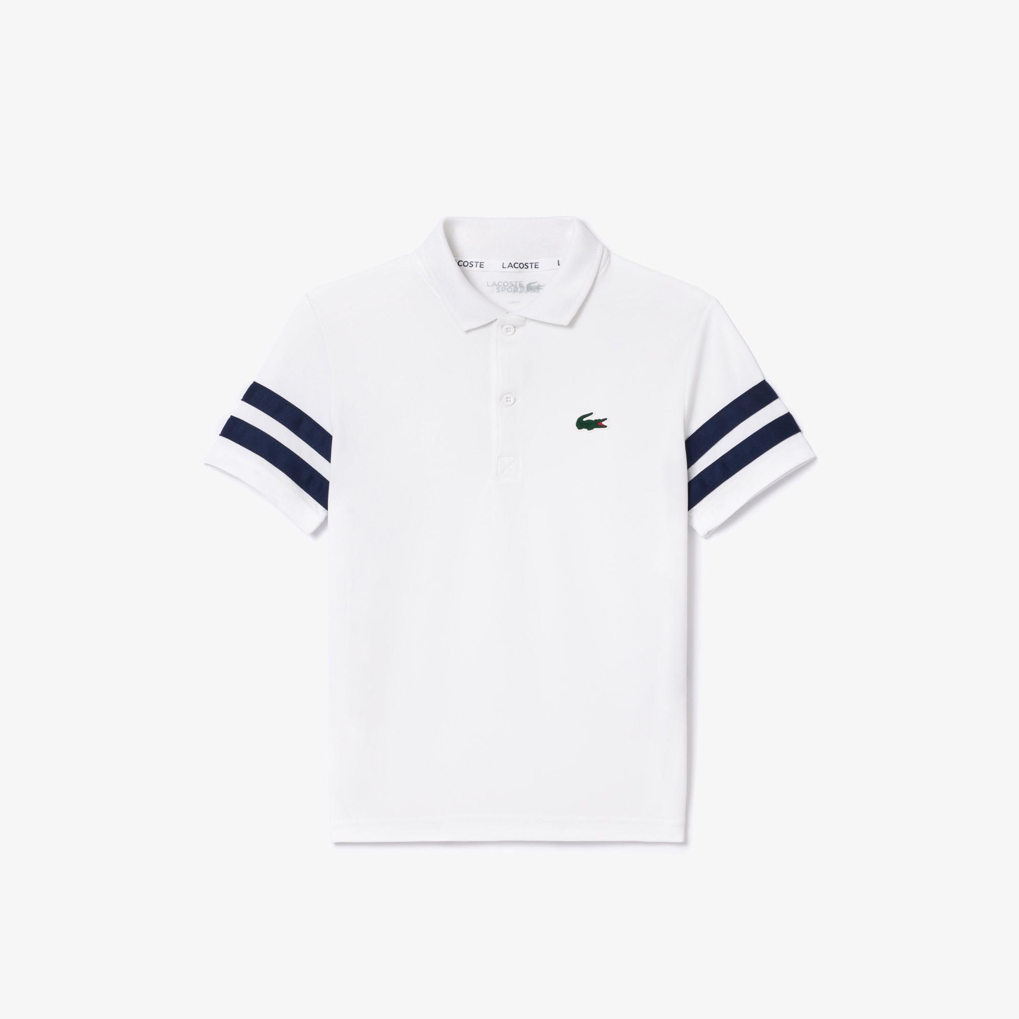 Lacoste Çocuk Renk Bloklu Beyaz Polo
