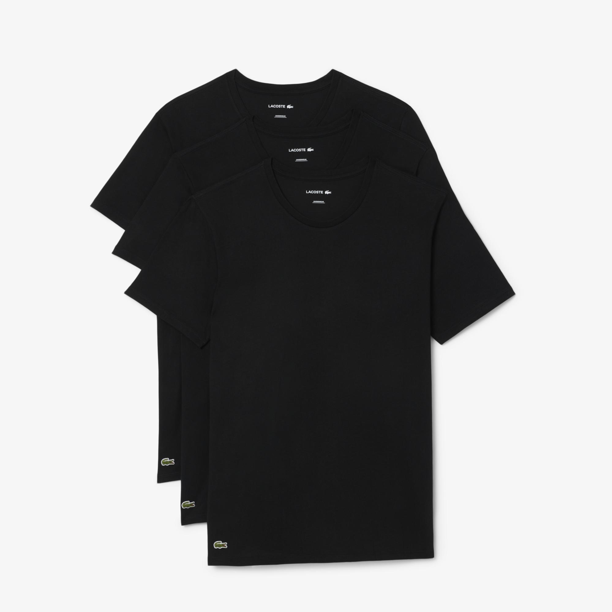 Lacoste Erkek Regular Fit 3'lü Siyah Pijama Üstü