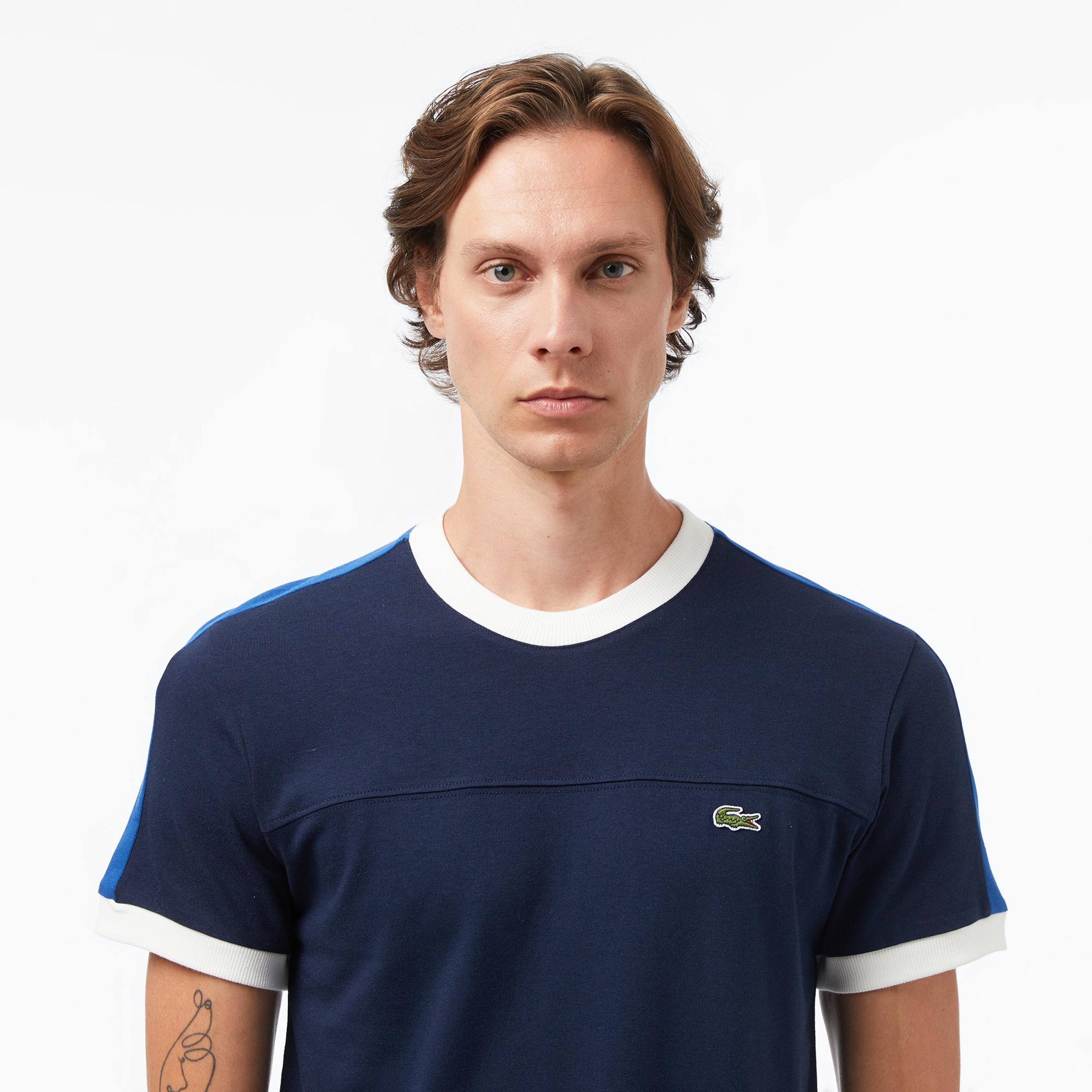 Lacoste Erkek Regular Fit Bisiklet Yaka Lacivert T-Shirt