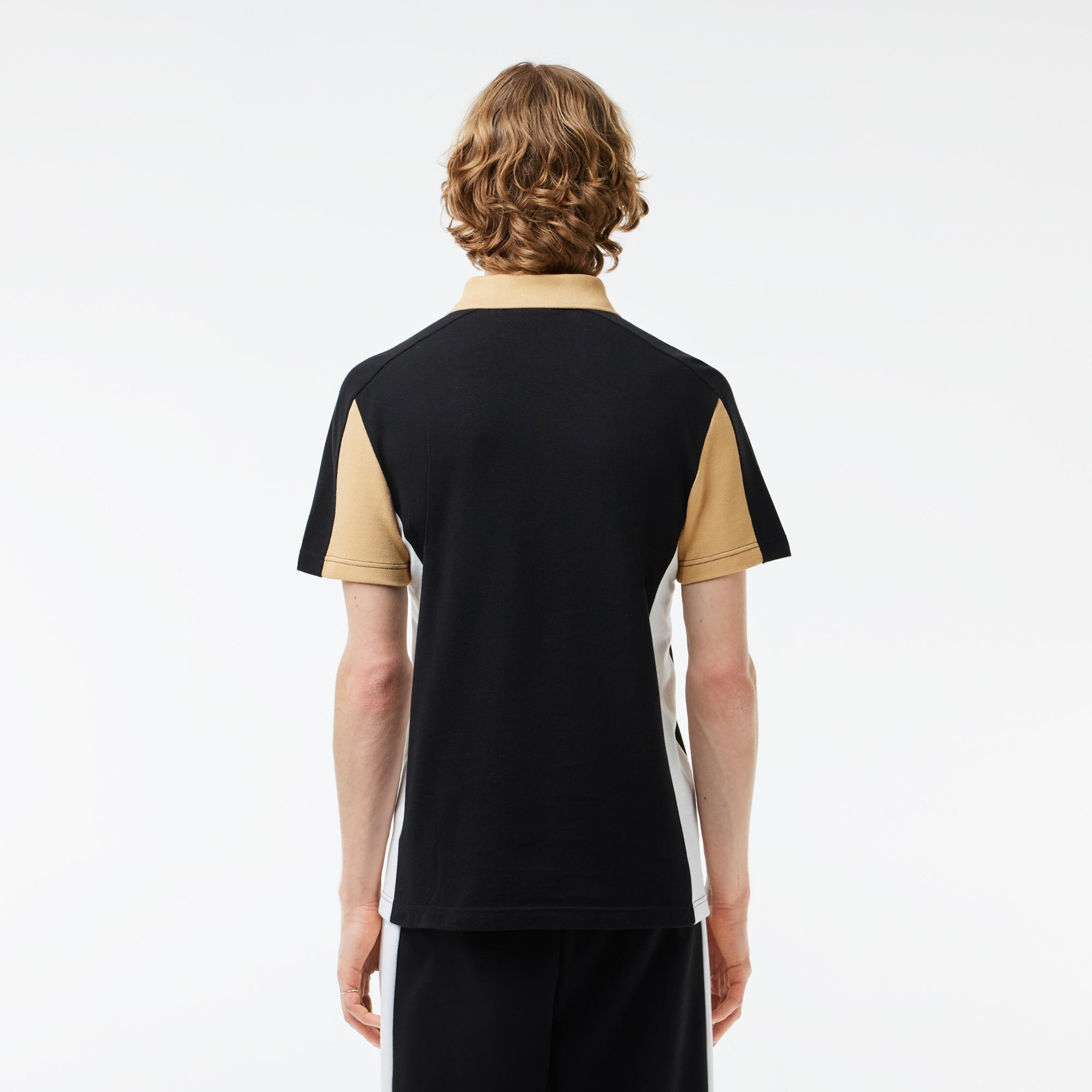 Lacoste Erkek Regular Fit Renk Bloklu Siyah Polo