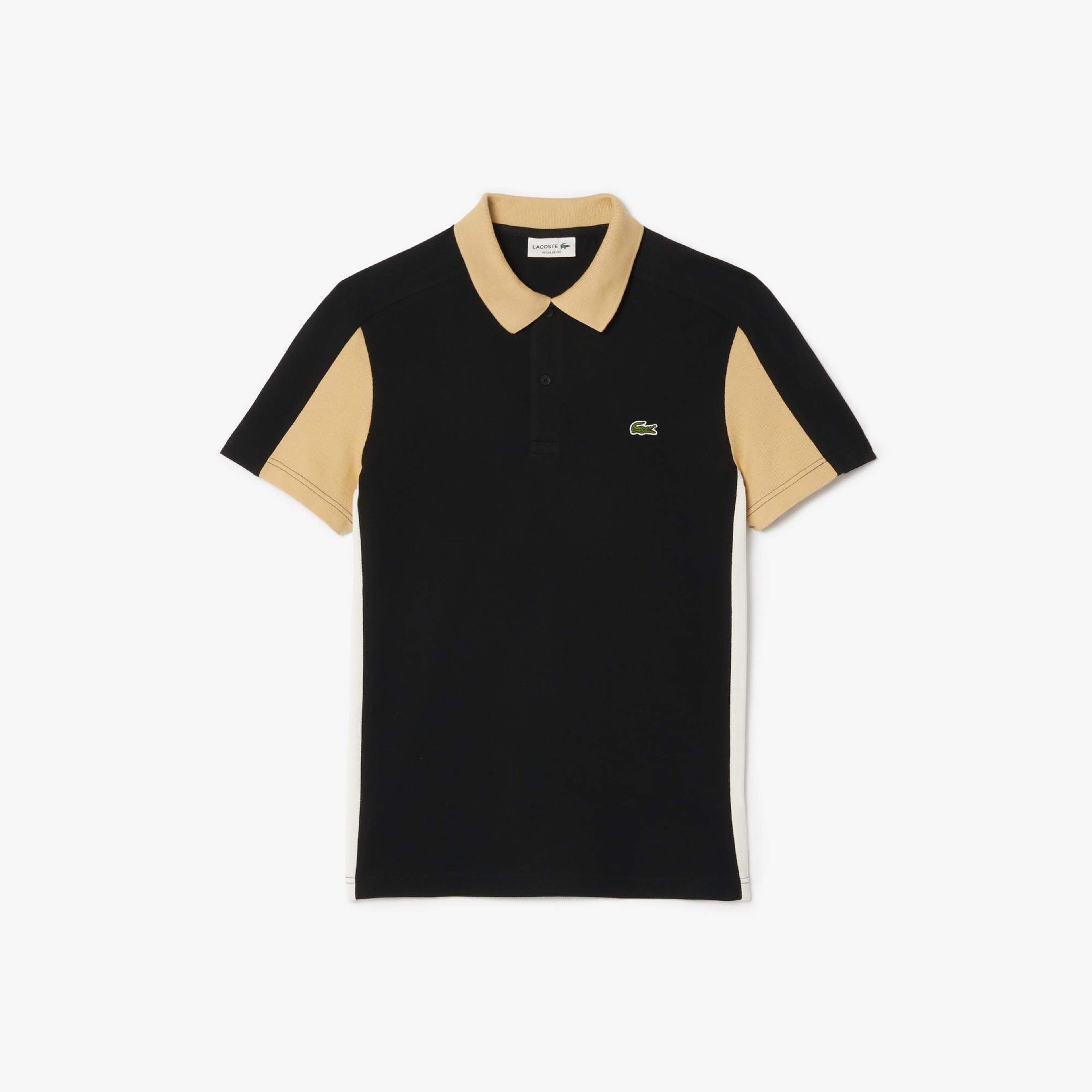 Lacoste Erkek Regular Fit Renk Bloklu Siyah Polo