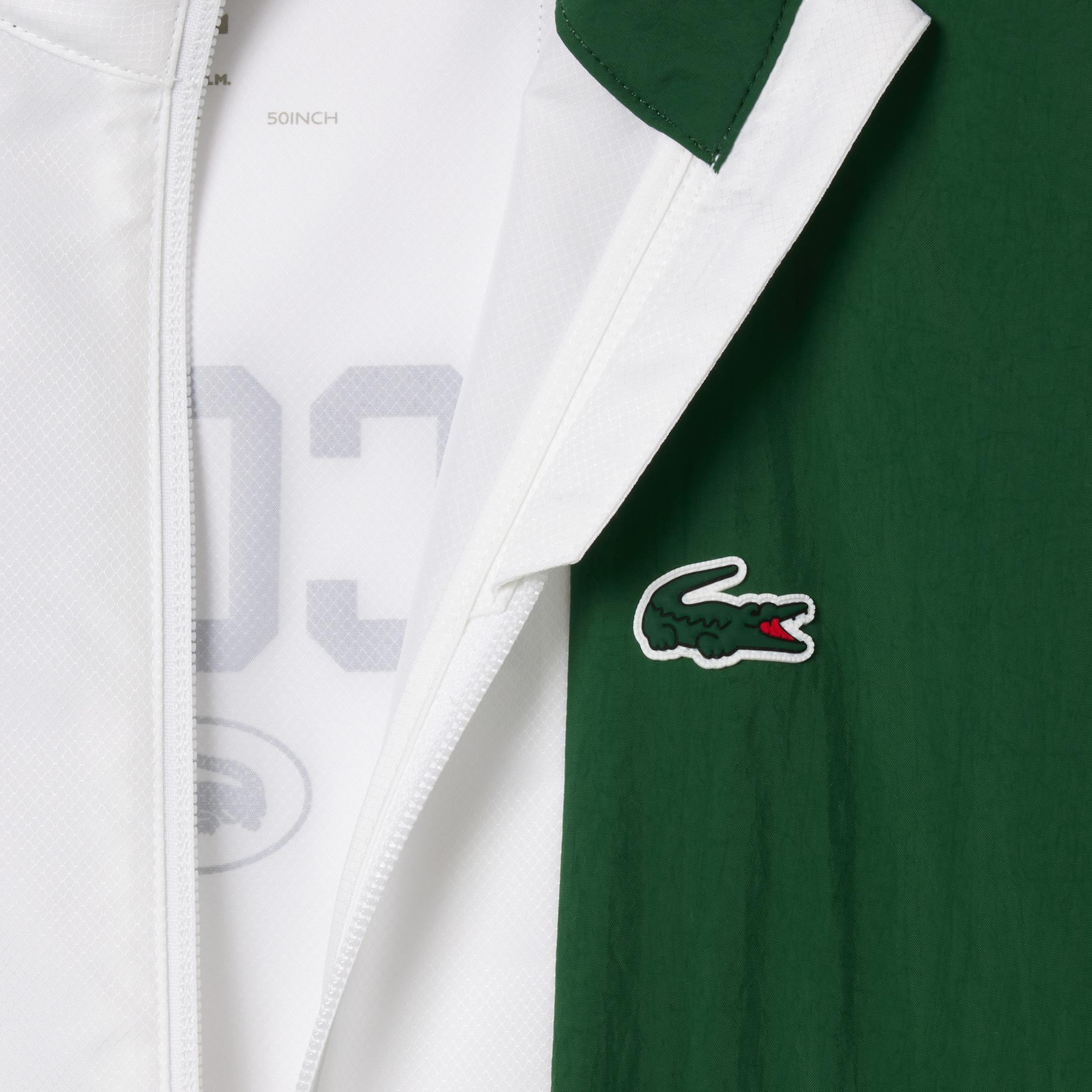 Lacoste Çocuk Fermuarlı Renk Bloklu Yeşil Eşofman Takımı