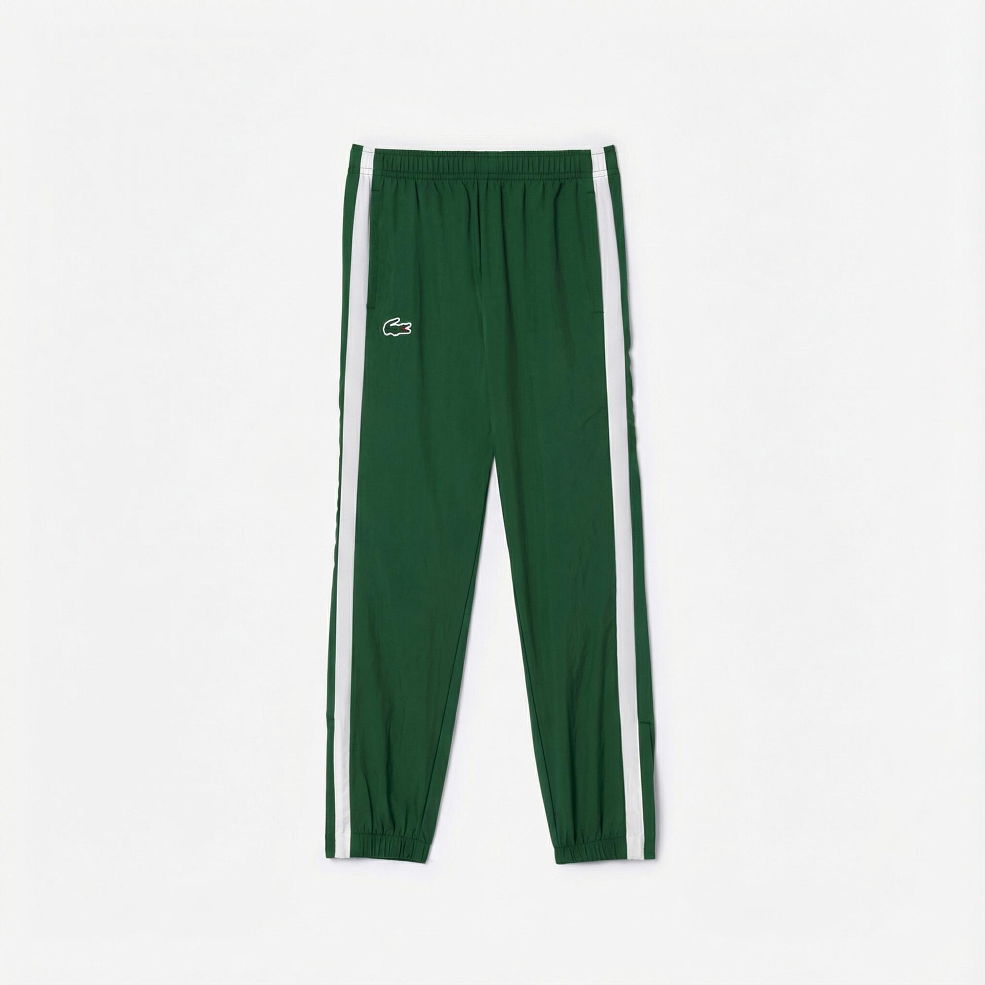 Lacoste Çocuk Fermuarlı Renk Bloklu Yeşil Eşofman Takımı