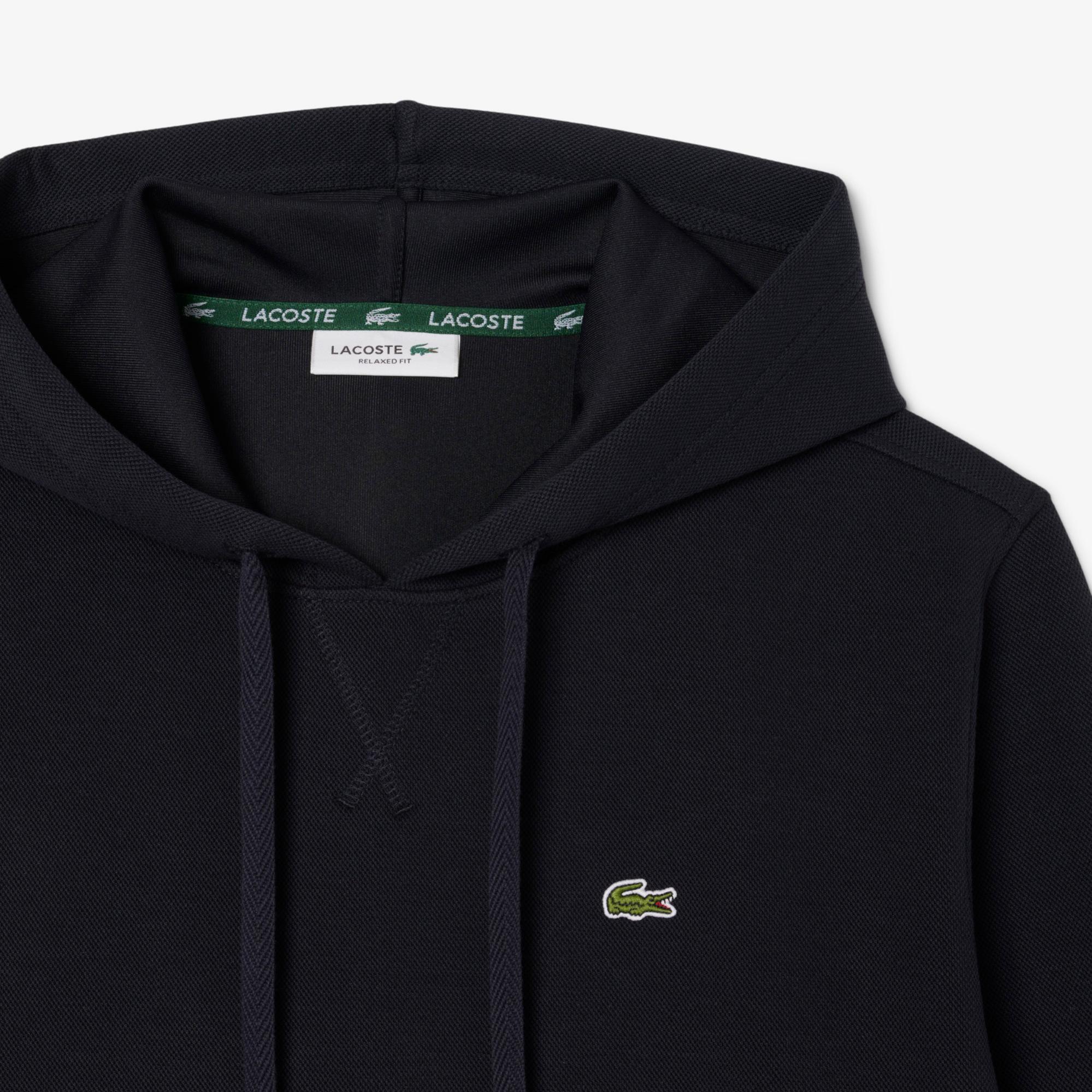 Lacoste Kadın Relaxed Fit Kapüşonlu Lacivert Sweatshirt