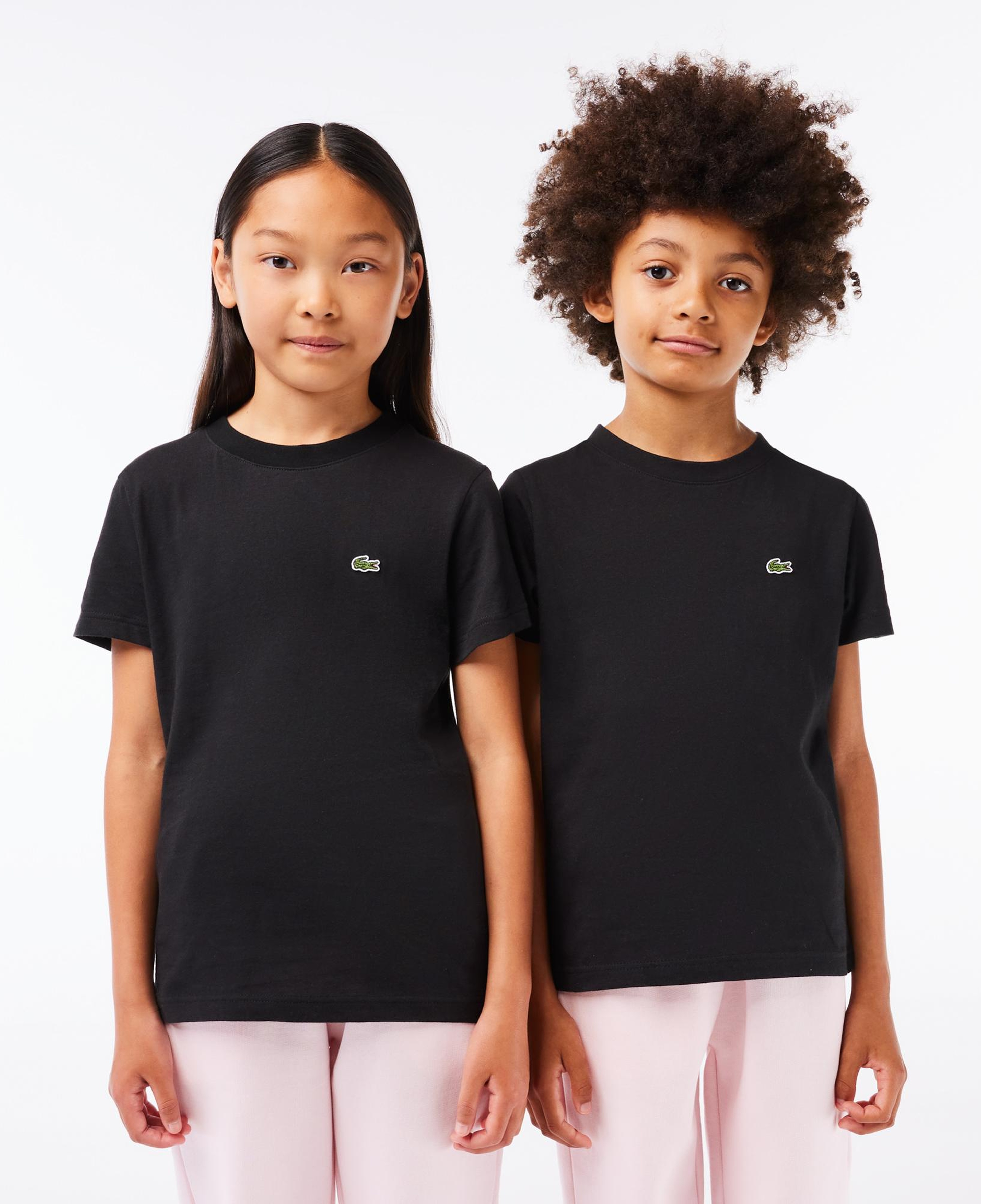 Lacoste Çocuk Bisiklet Yaka Siyah T-Shirt