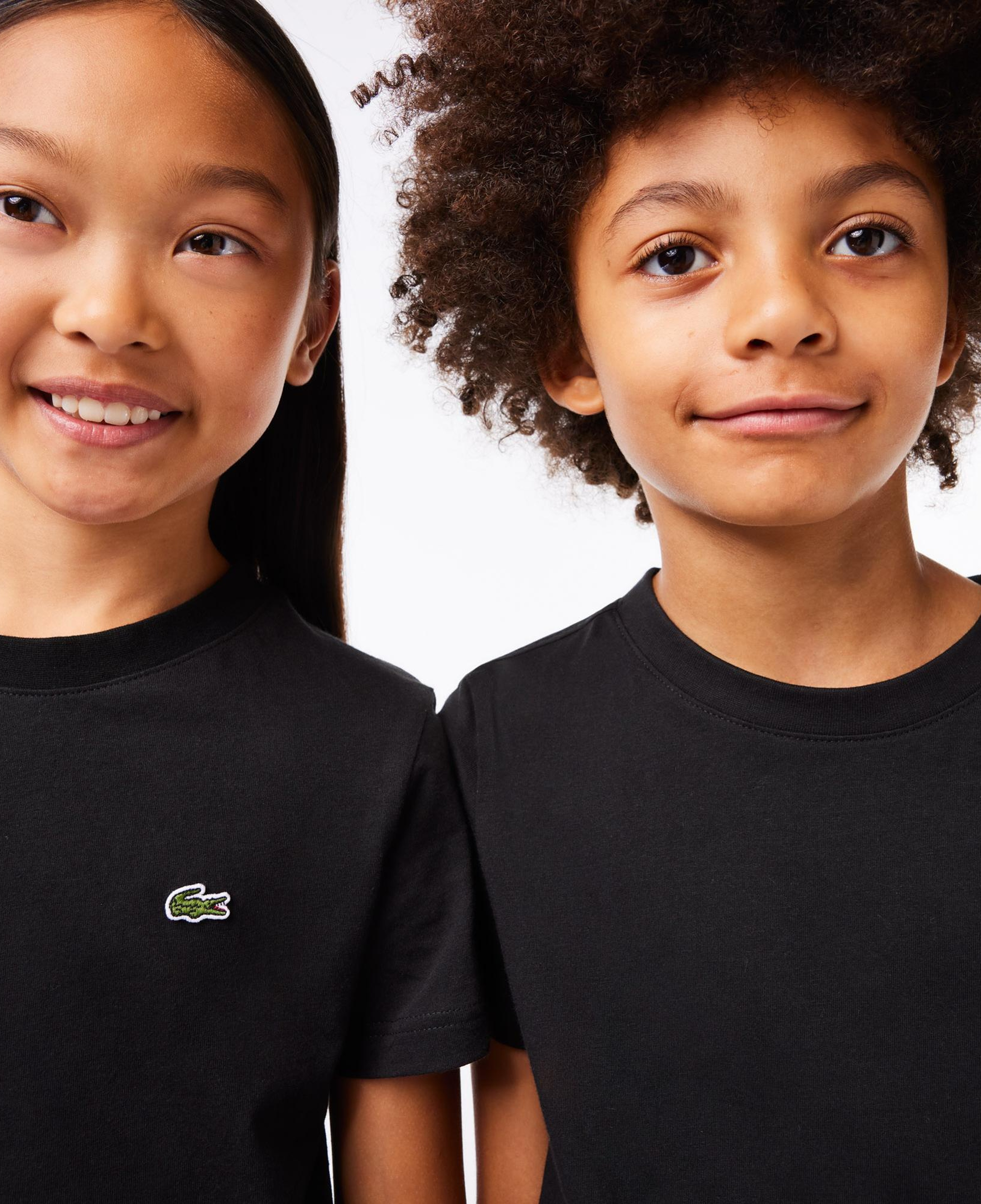 Lacoste Çocuk Bisiklet Yaka Siyah T-Shirt