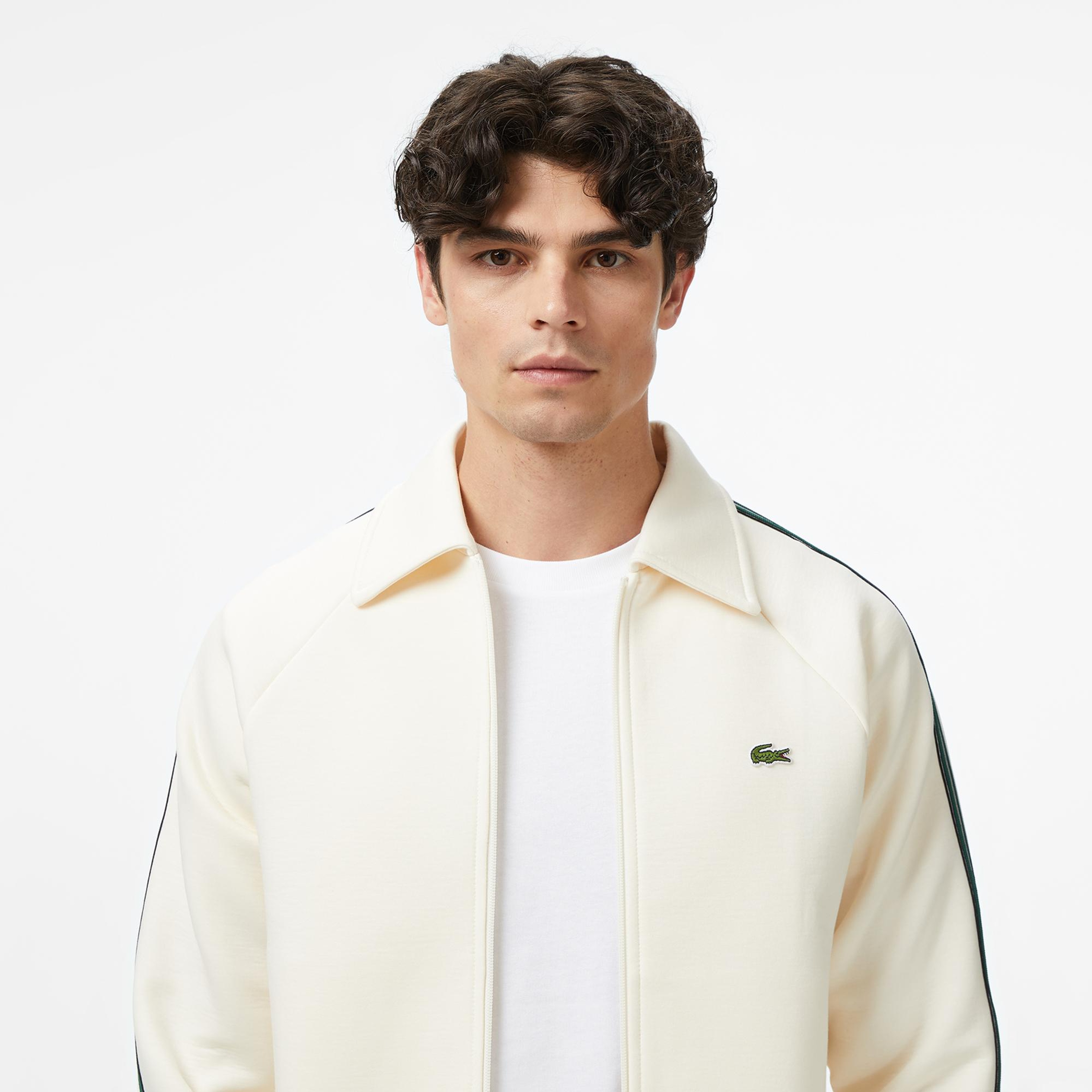Lacoste Erkek Regular Fit Fermuarlı Krem Sweatshirt
