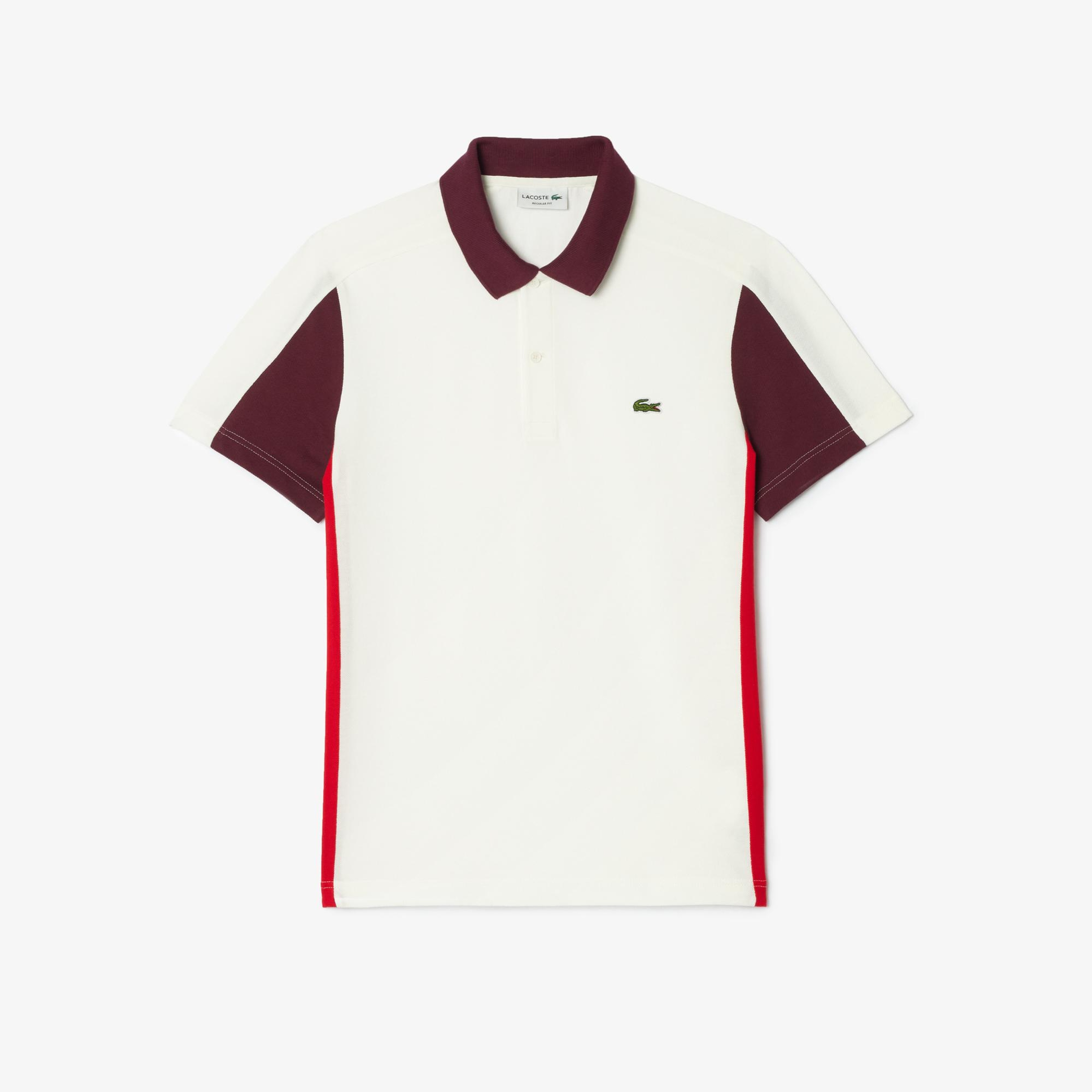 Lacoste Erkek Regular Fit Renk Bloklu Beyaz Polo