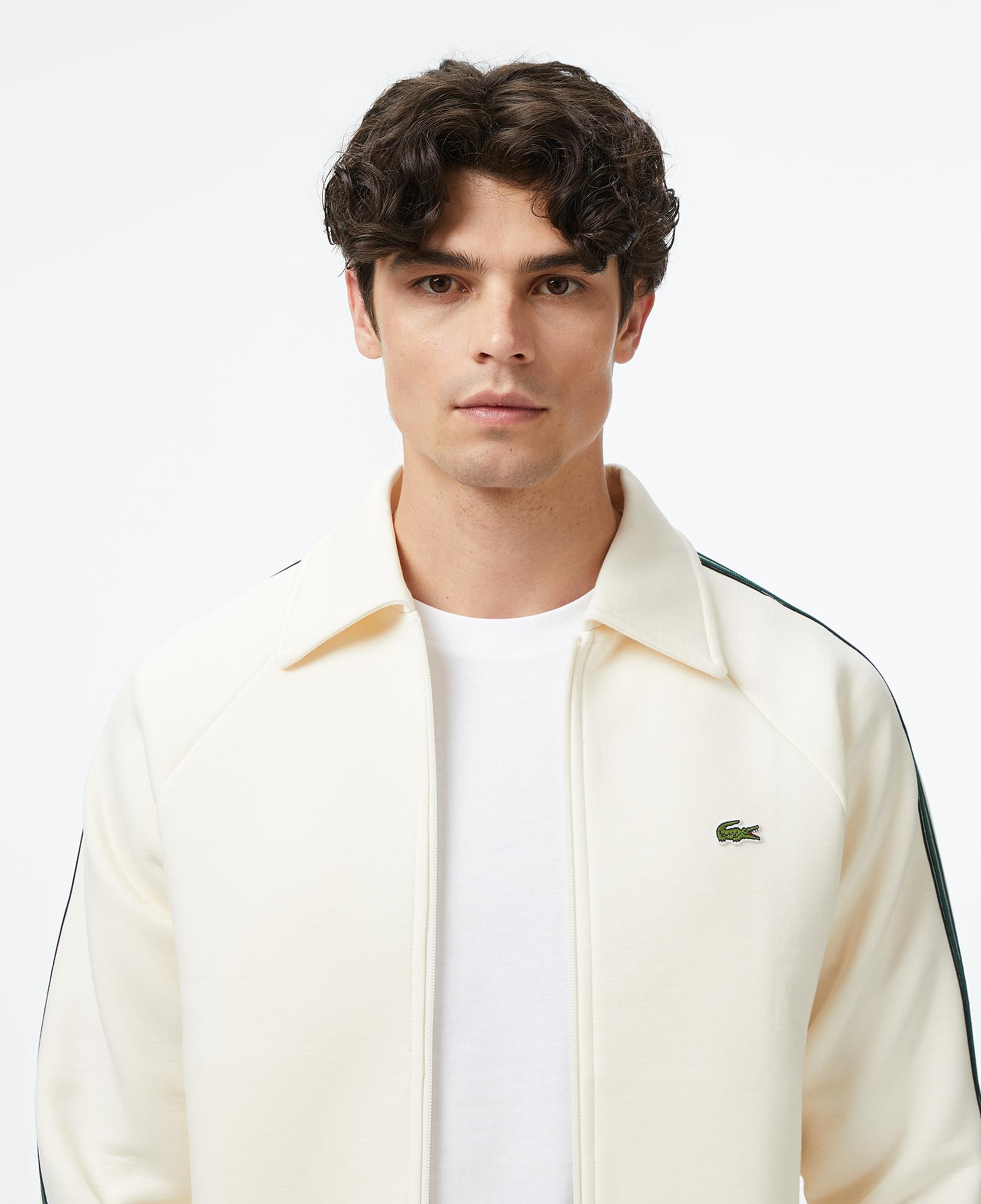 Lacoste Erkek Regular Fit Fermuarlı Krem Sweatshirt