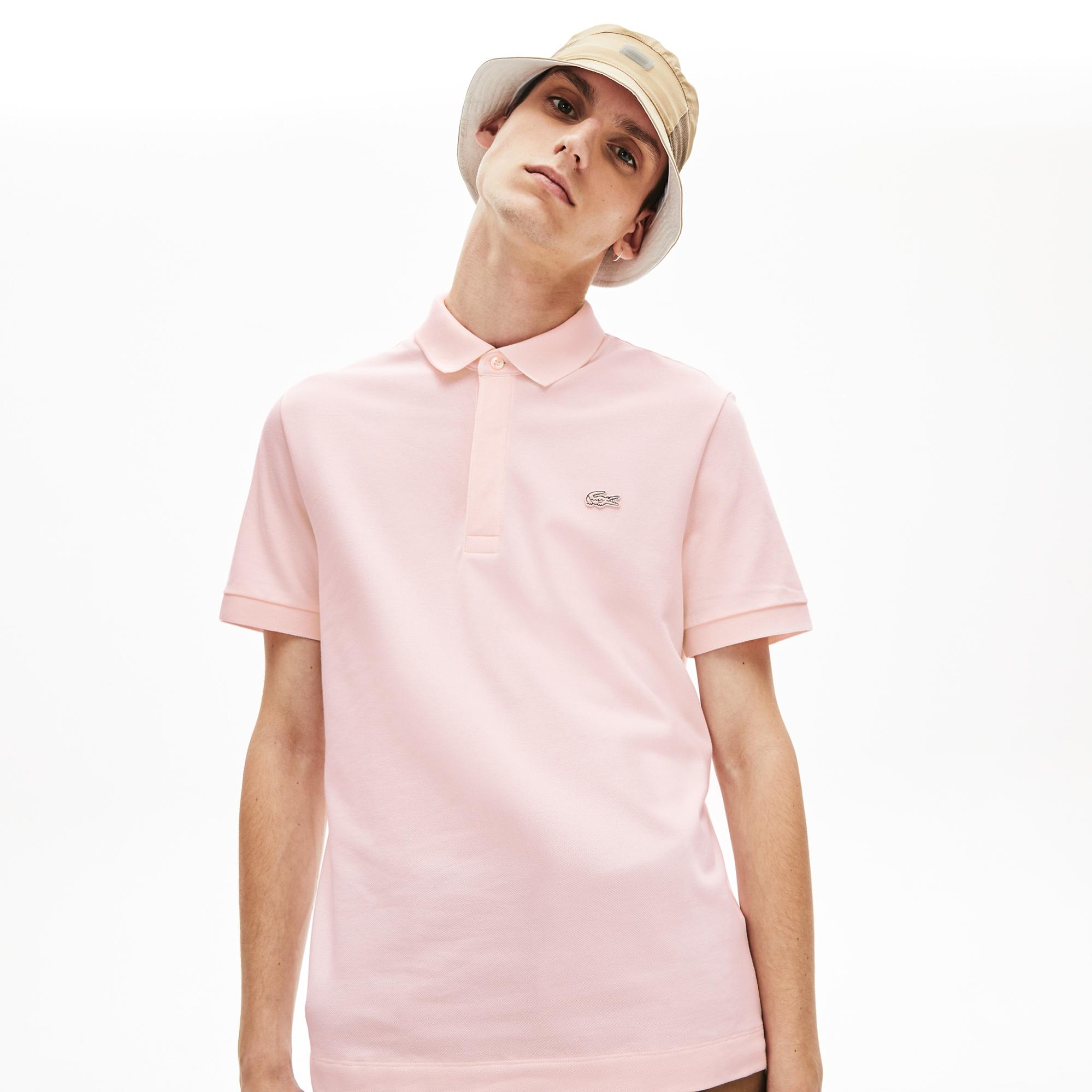 Erkek Regular Fit Pembe Paris Polo
