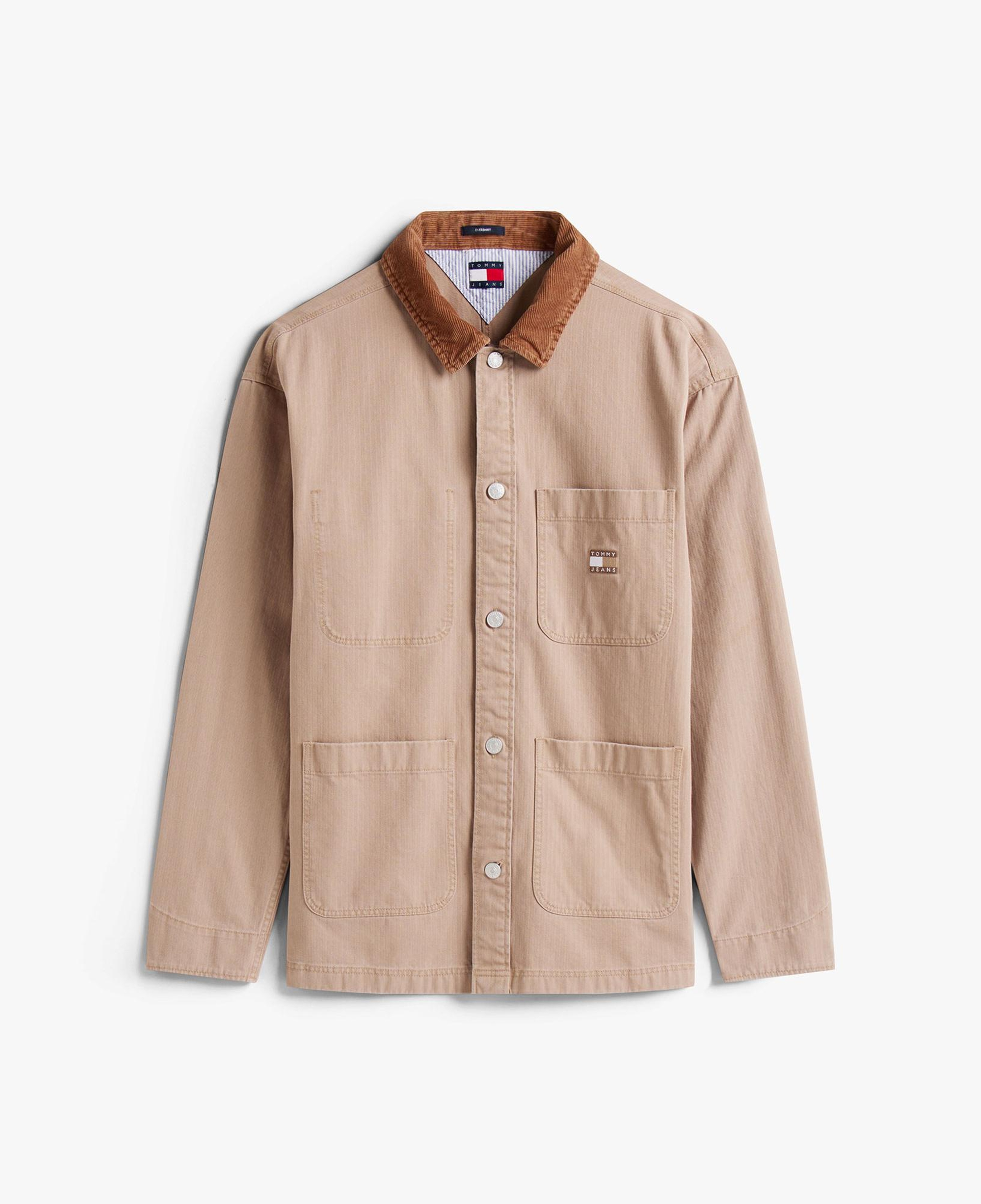 Tommy Hilfiger Oversized Fit Corduroy Collar Erkek Krem Ceket