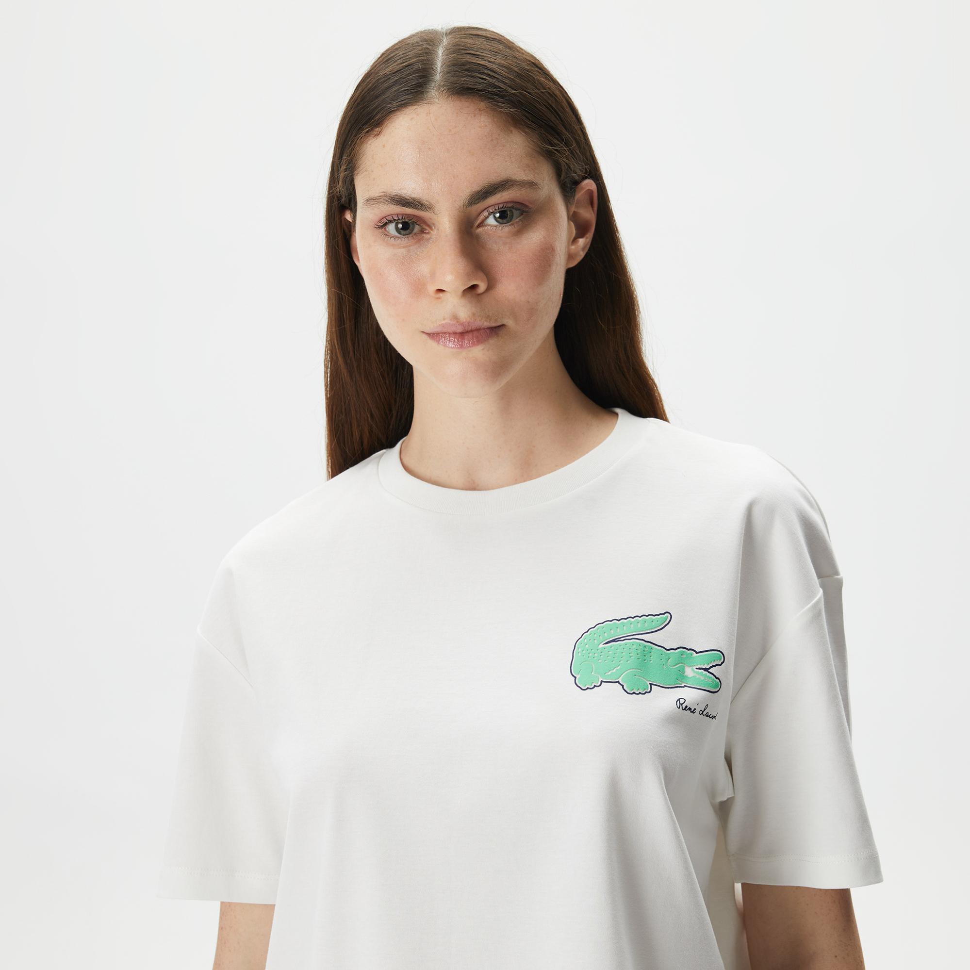 Lacoste Classic Kadın Beyaz T-Shirt