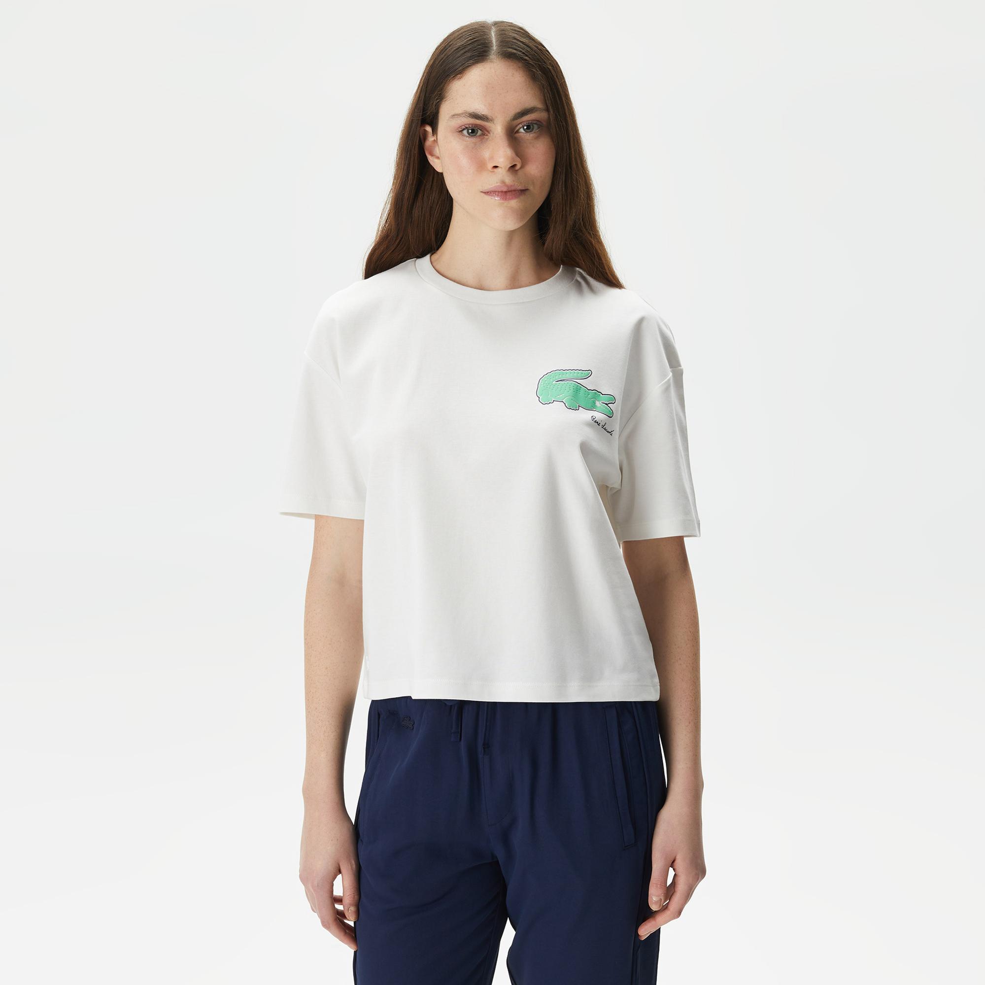 Lacoste Classic Kadın Beyaz T-Shirt