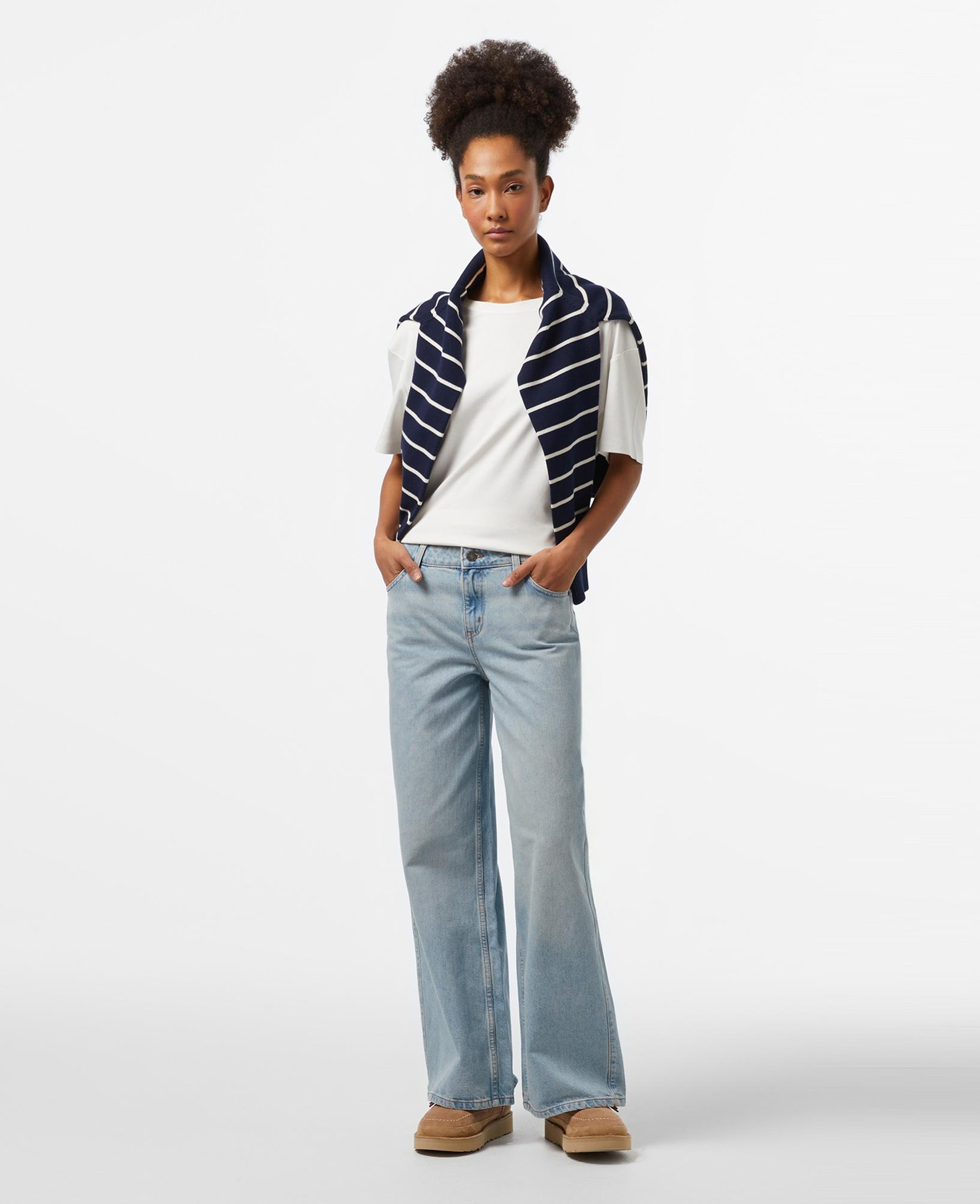 Guess G11 Wide Leg Eco Kadın Açık Mavi Jean