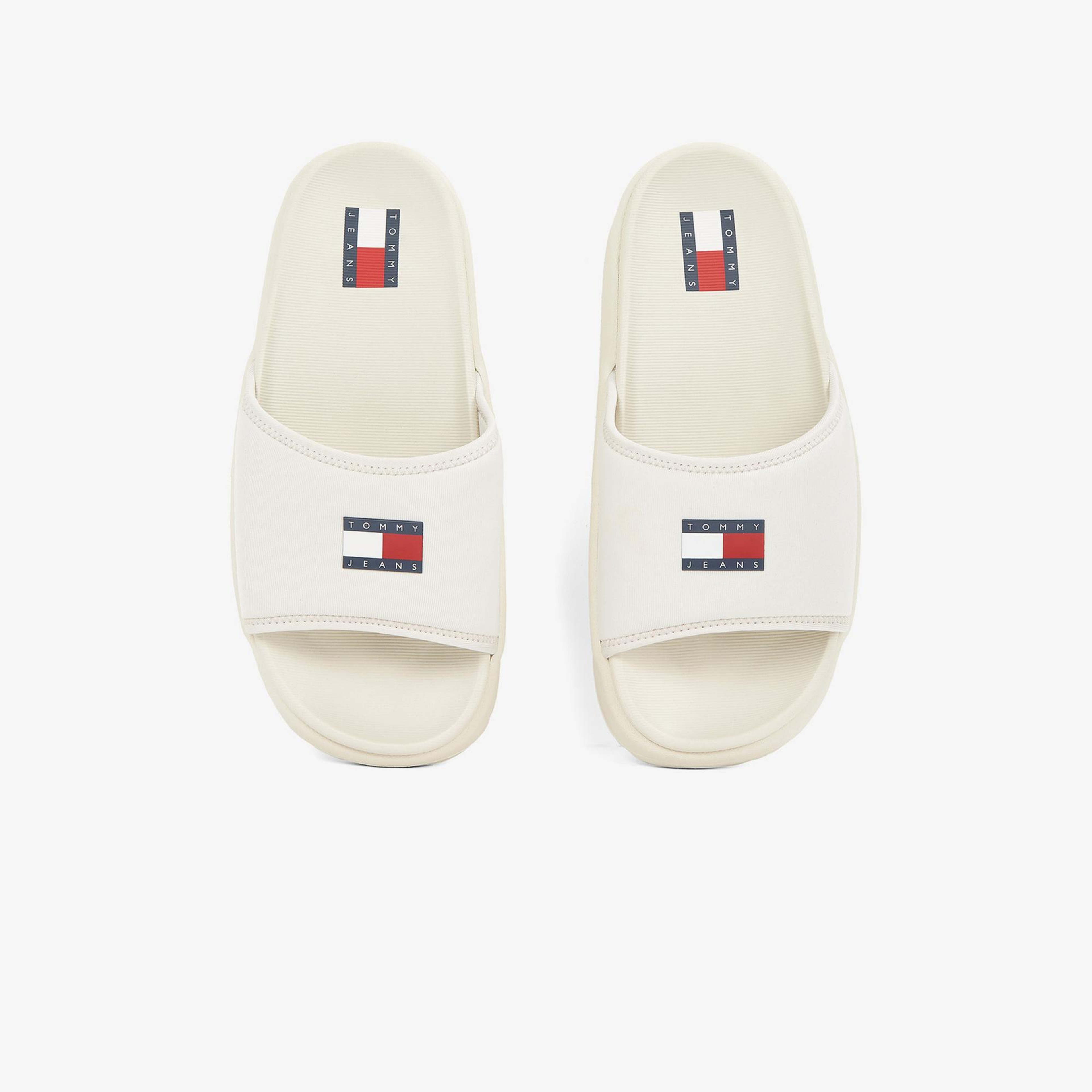 Tommy Hilfiger Comfy Pool Kadın Bej Terlik