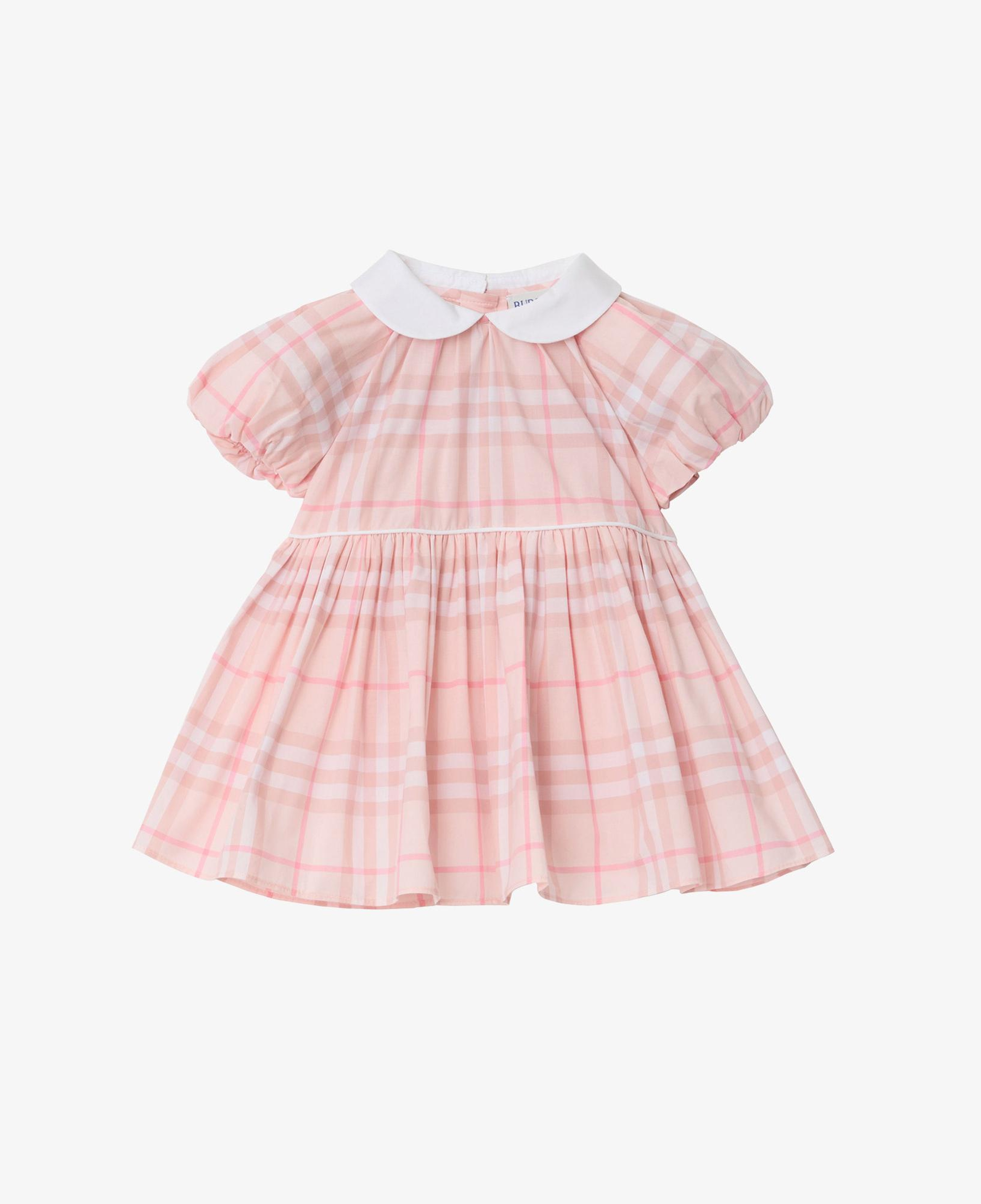 Burberry Check Cotton Çocuk Pembe Elbise
