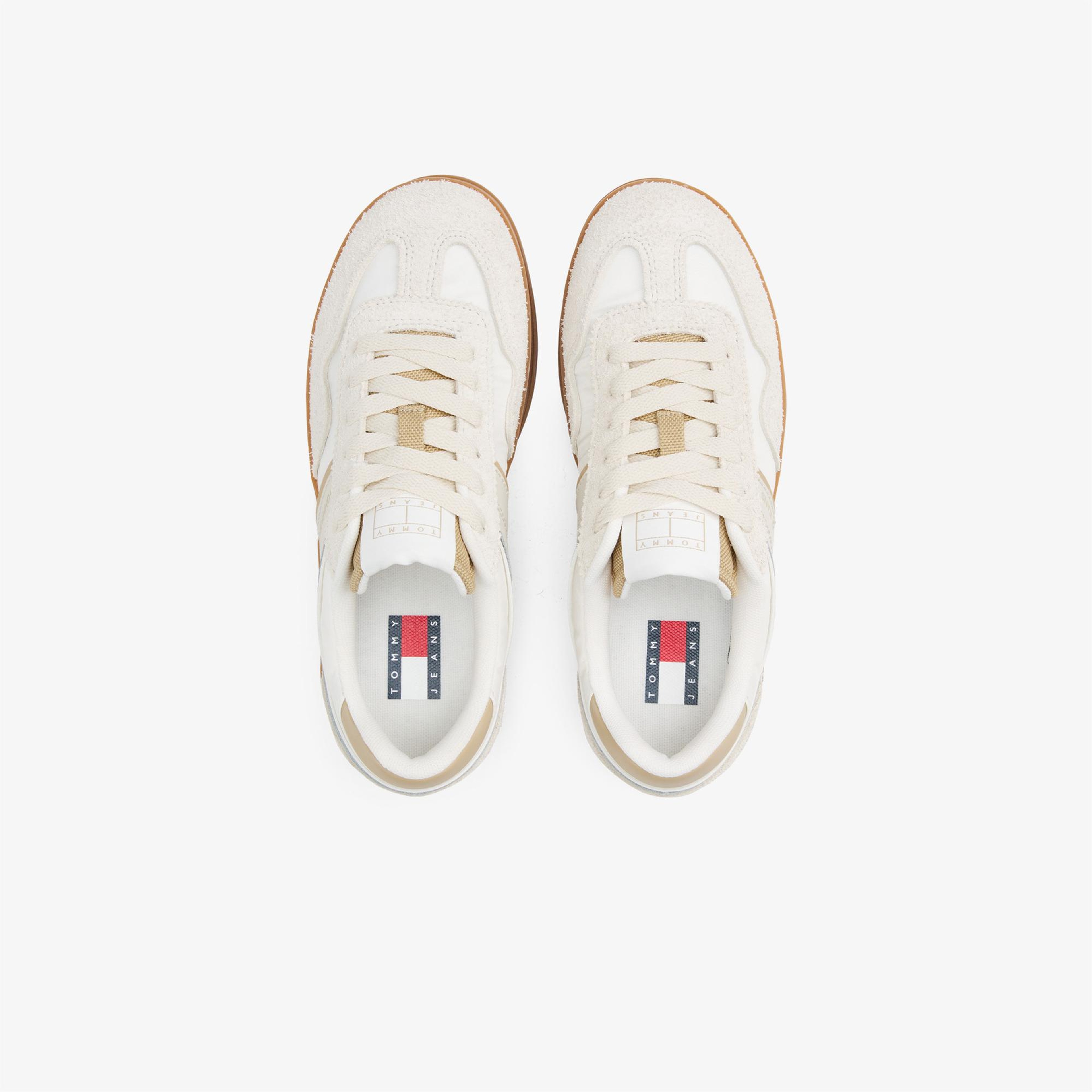 Tommy Hilfiger Greenwich Mix Media Kadın Bej Spor Ayakkabı