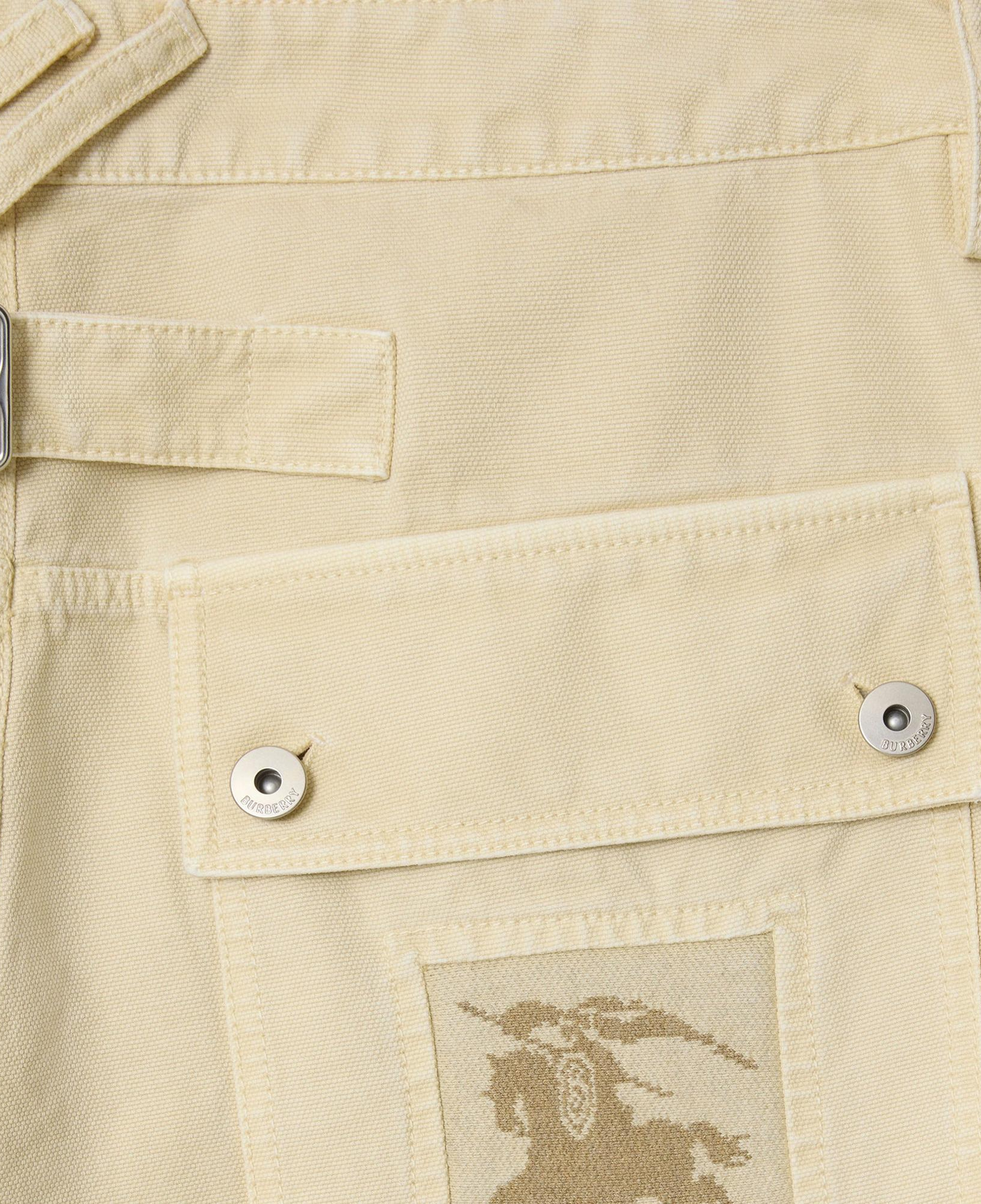 Burberry Cotton Canvas Workwear Erkek Krem Pantolon