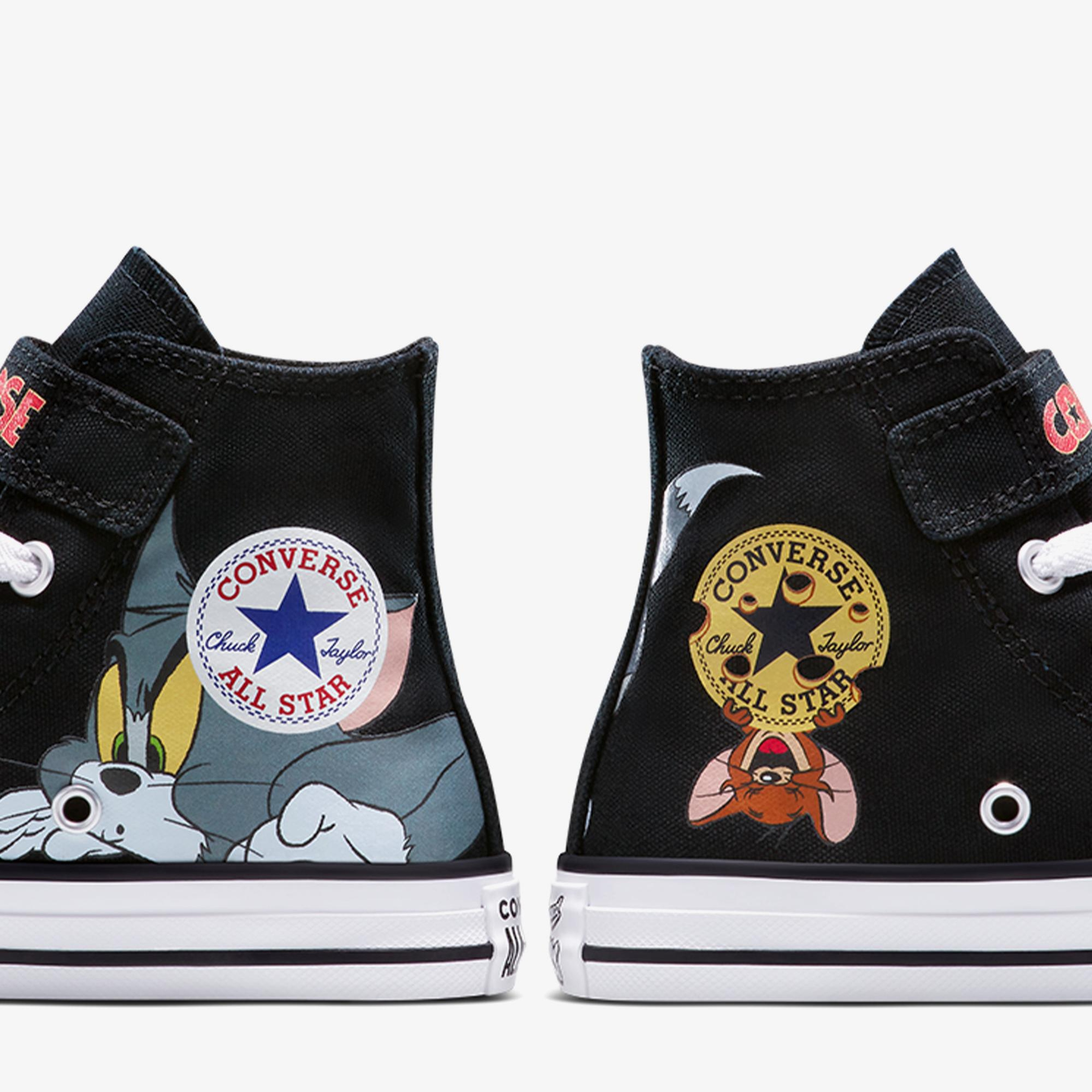 Converse X Tom & Jerry Chuck Taylor All Star Easy-On Çocuk Siyah Sneaker