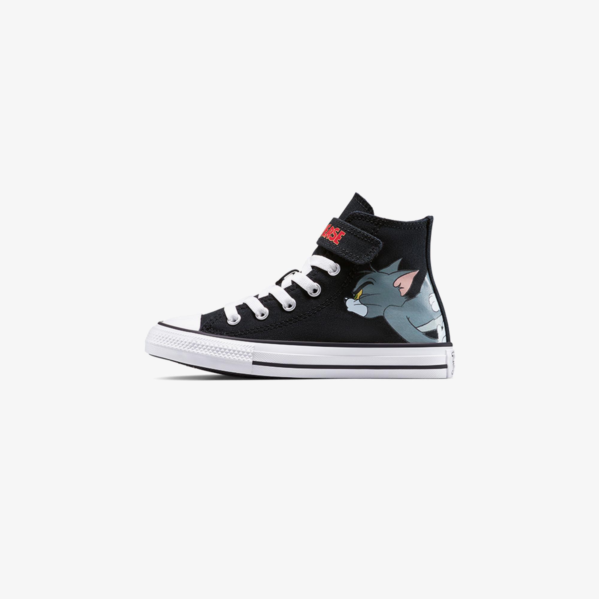 Converse X Tom & Jerry Chuck Taylor All Star Easy-On Çocuk Siyah Sneaker