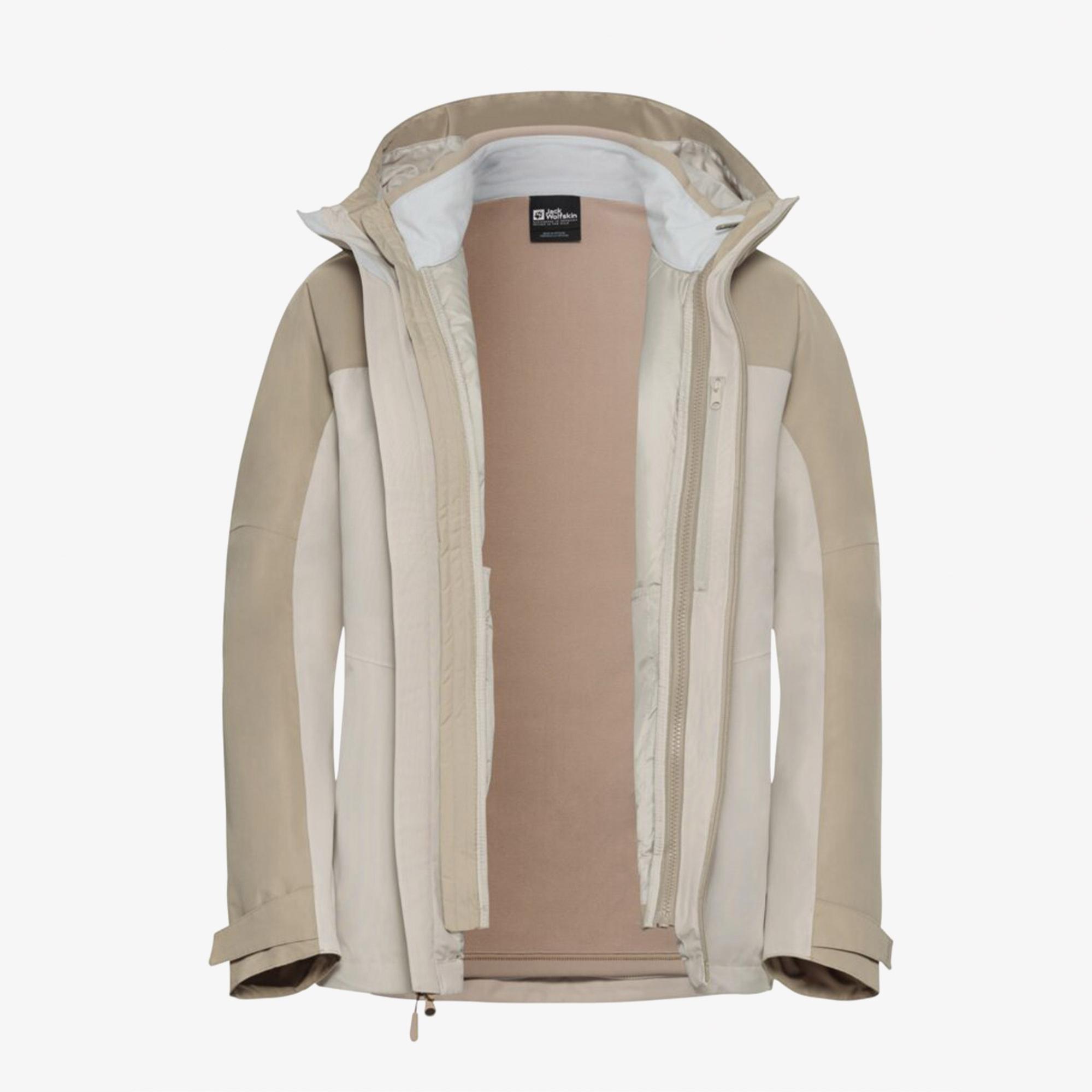 Jack Wolfskin Wild Places 3in4 Kadın Krem Ceket