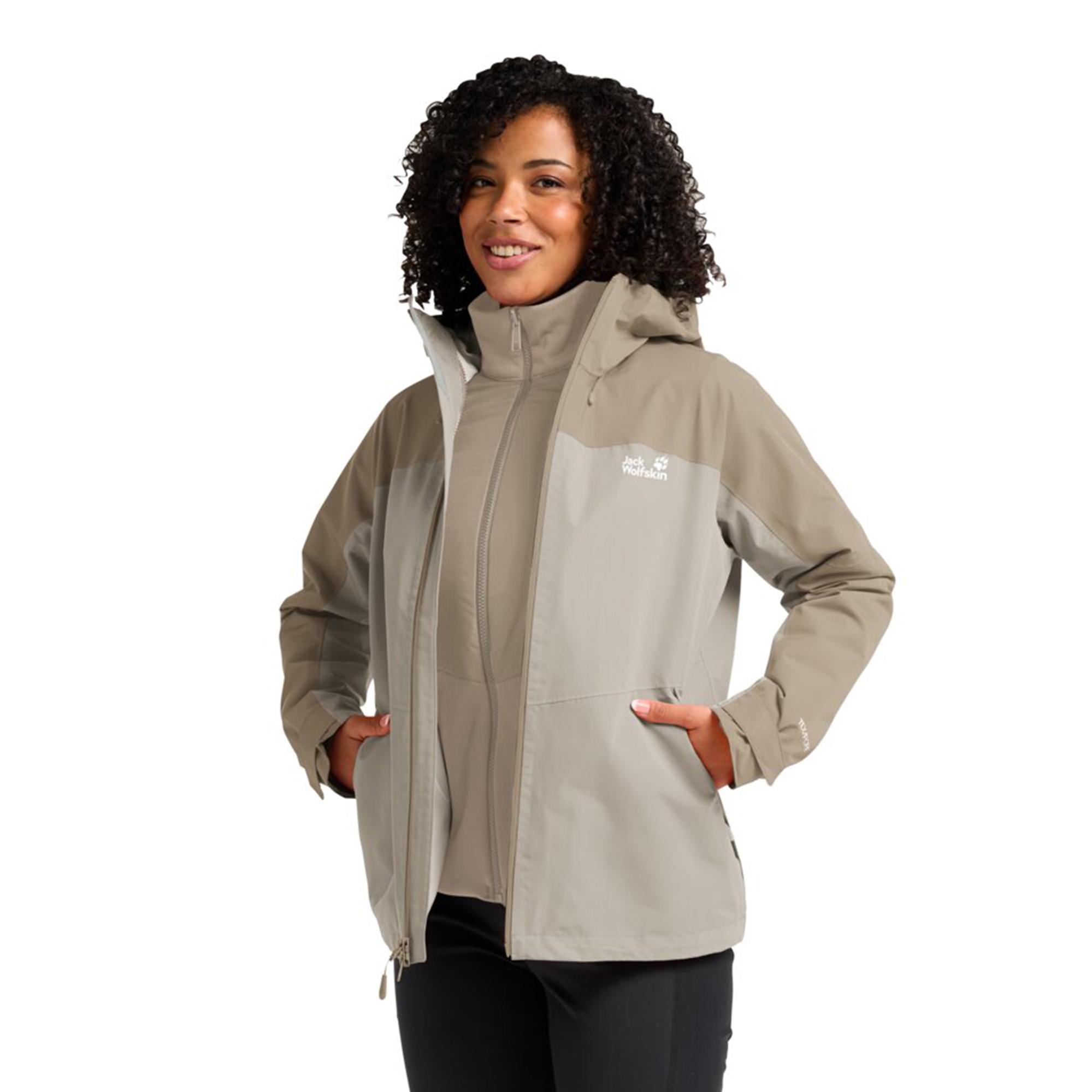 Jack Wolfskin Wild Places 3in4 Kadın Krem Ceket