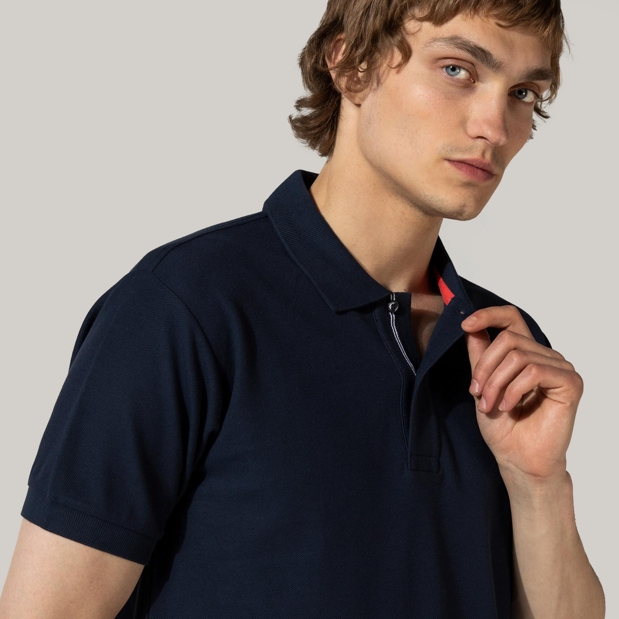 Nautica Erkek Lacivert Classic Fit Kısa Kollu Polo Yaka T-Shirt
