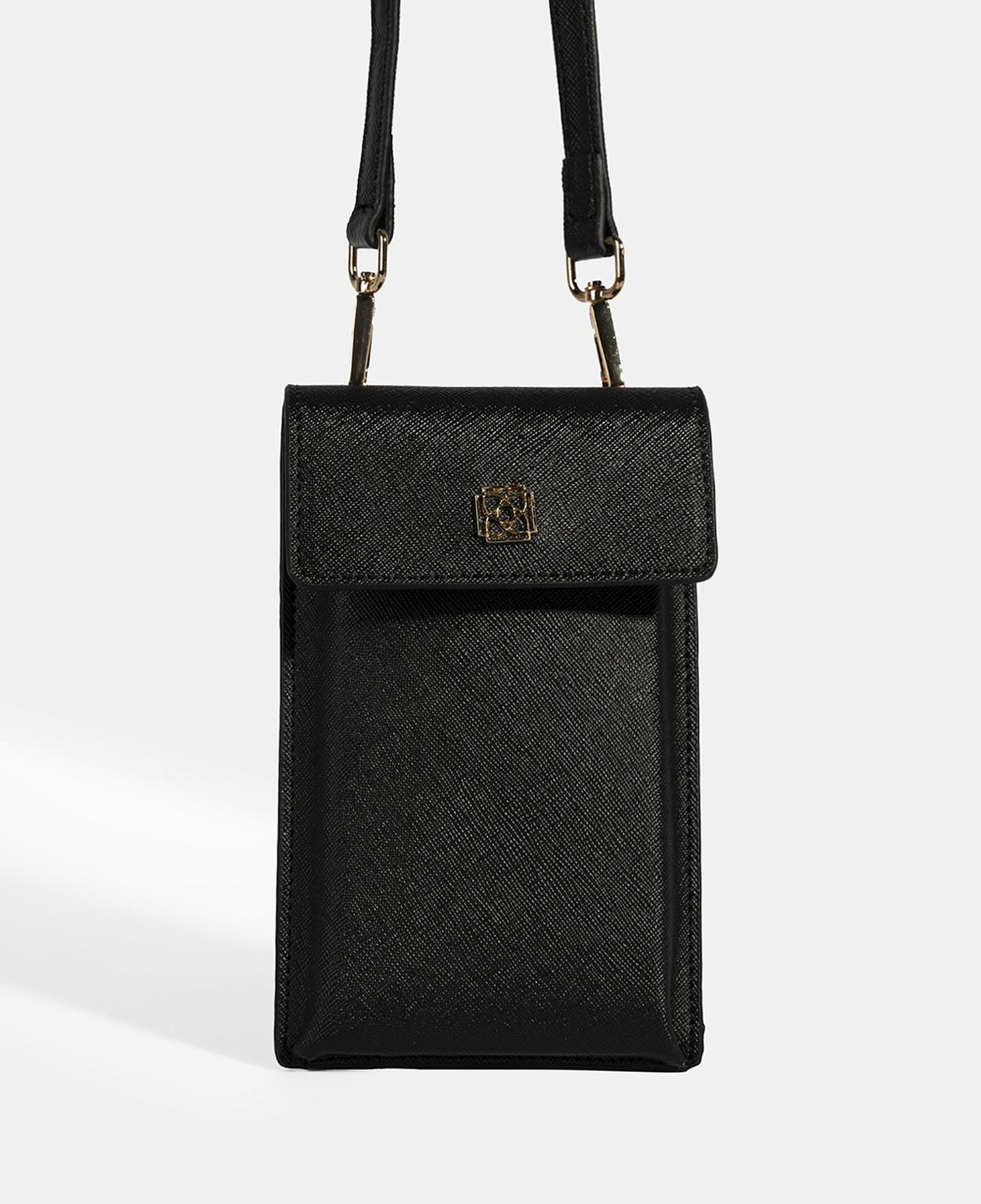 Kadın Siyah Çapraz Telefon Çantası