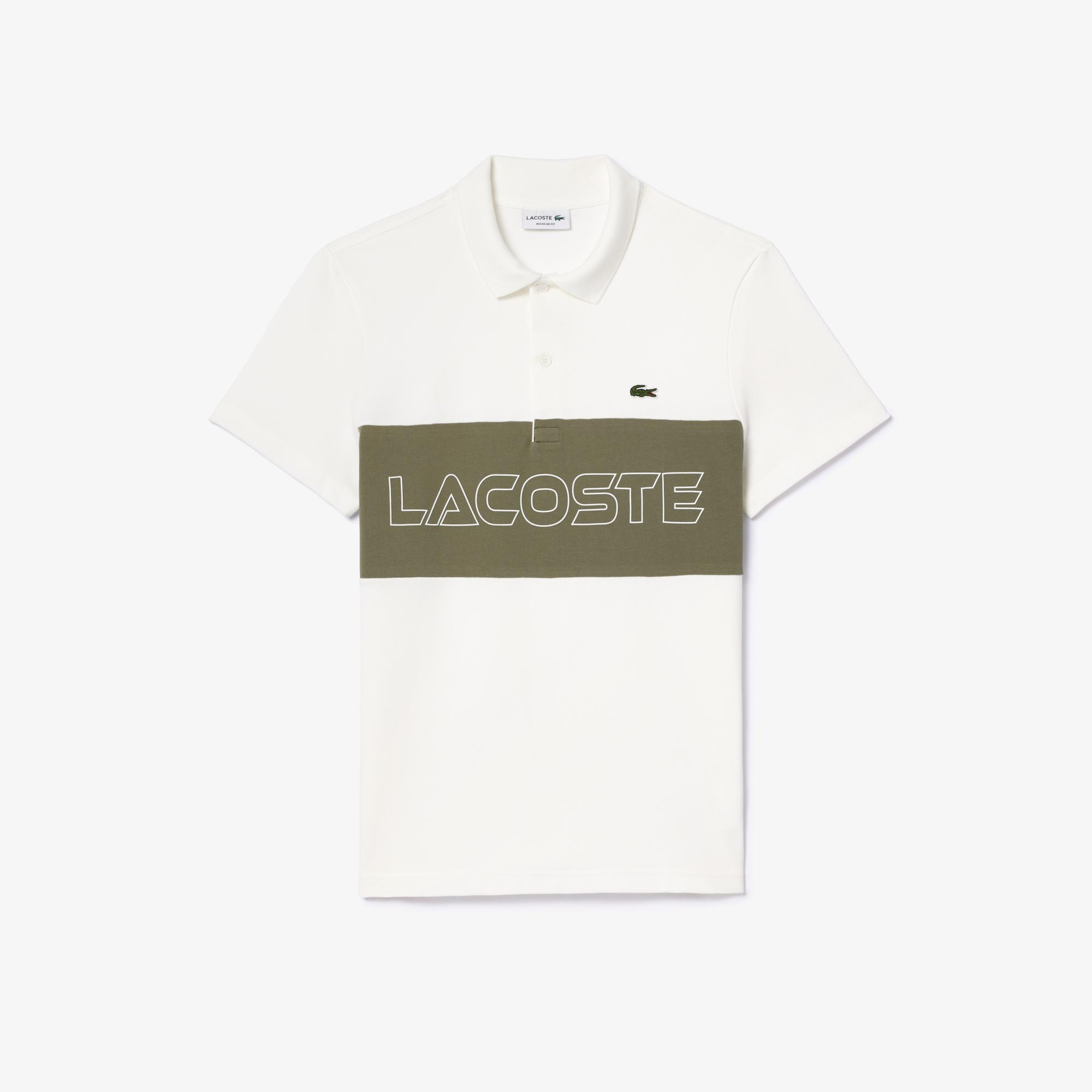 Lacoste Erkek Regular Fit Renk Bloklu Krem Polo