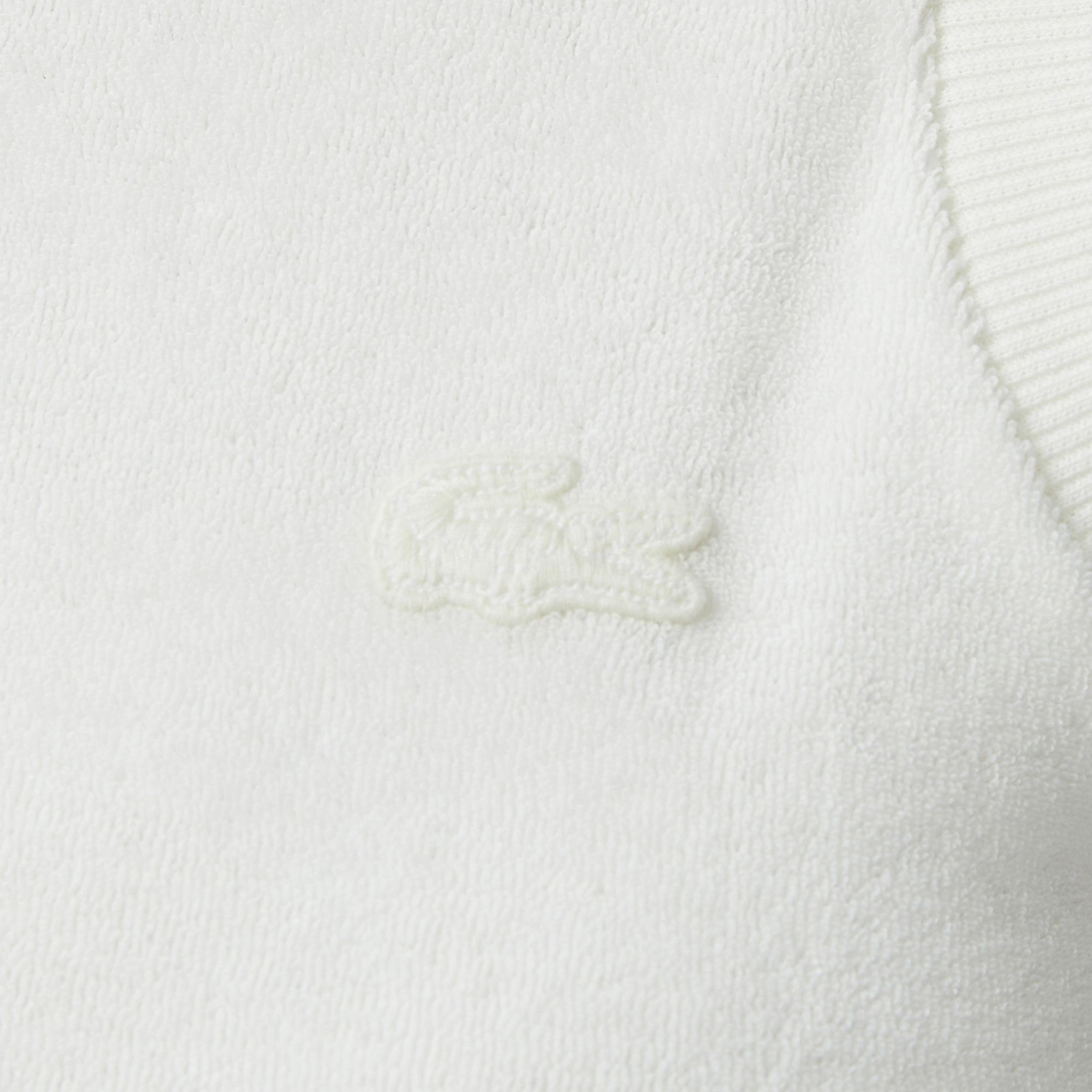 Lacoste Kadın Slim Fit Kolsuz Bisiklet Yaka Beyaz T-Shirt