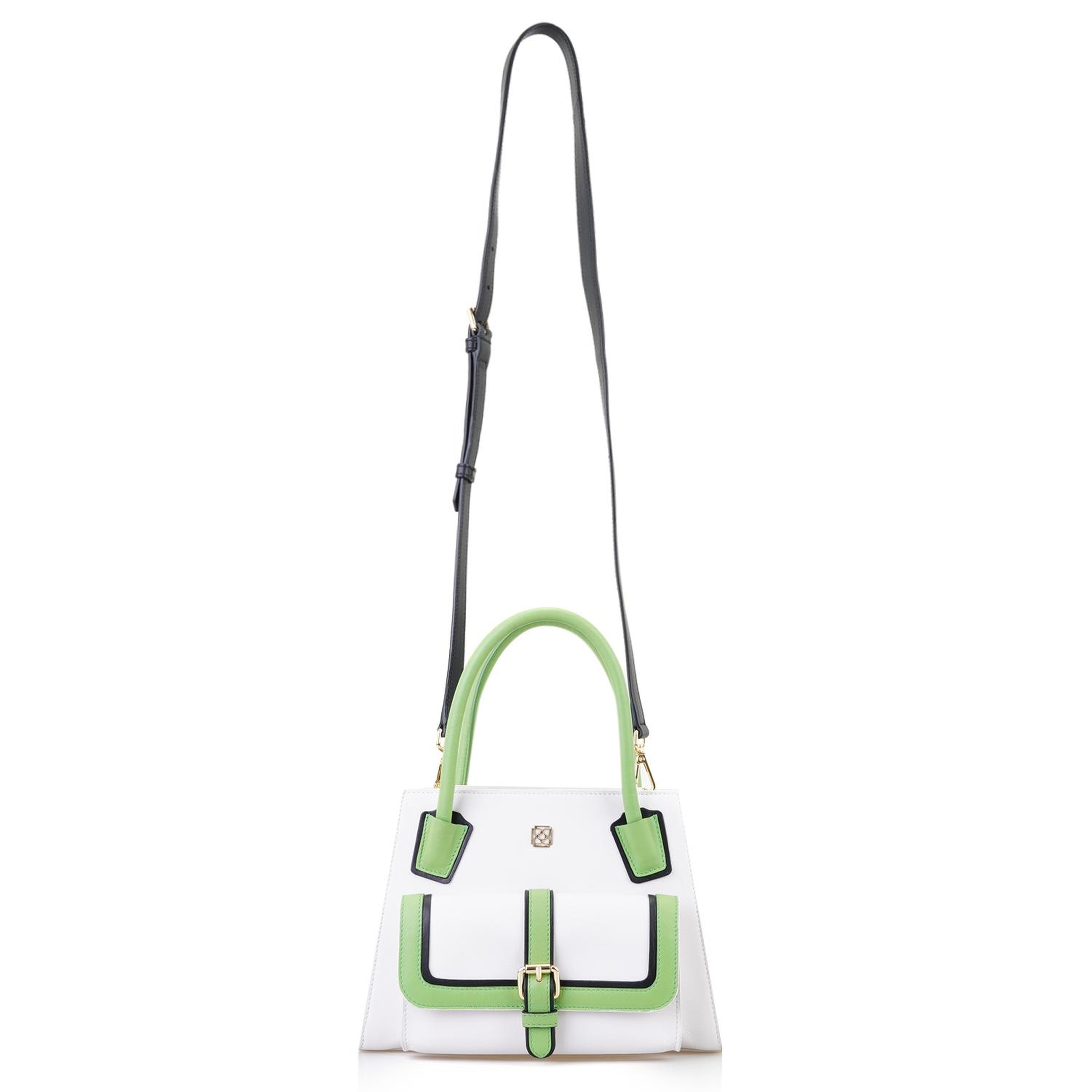 Samen Beyaz Kadın Deri El Çantası