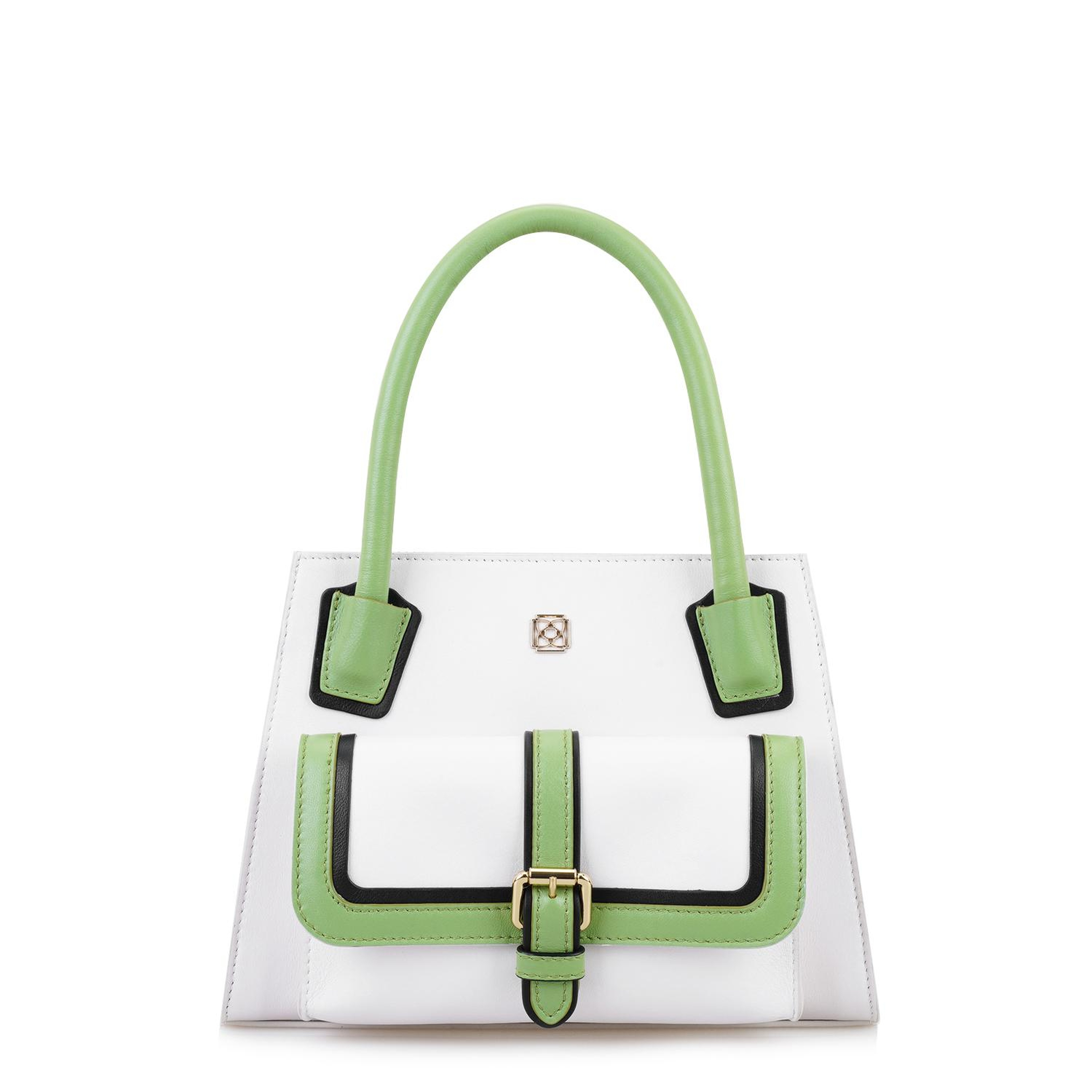 Samen Beyaz Kadın Deri El Çantası