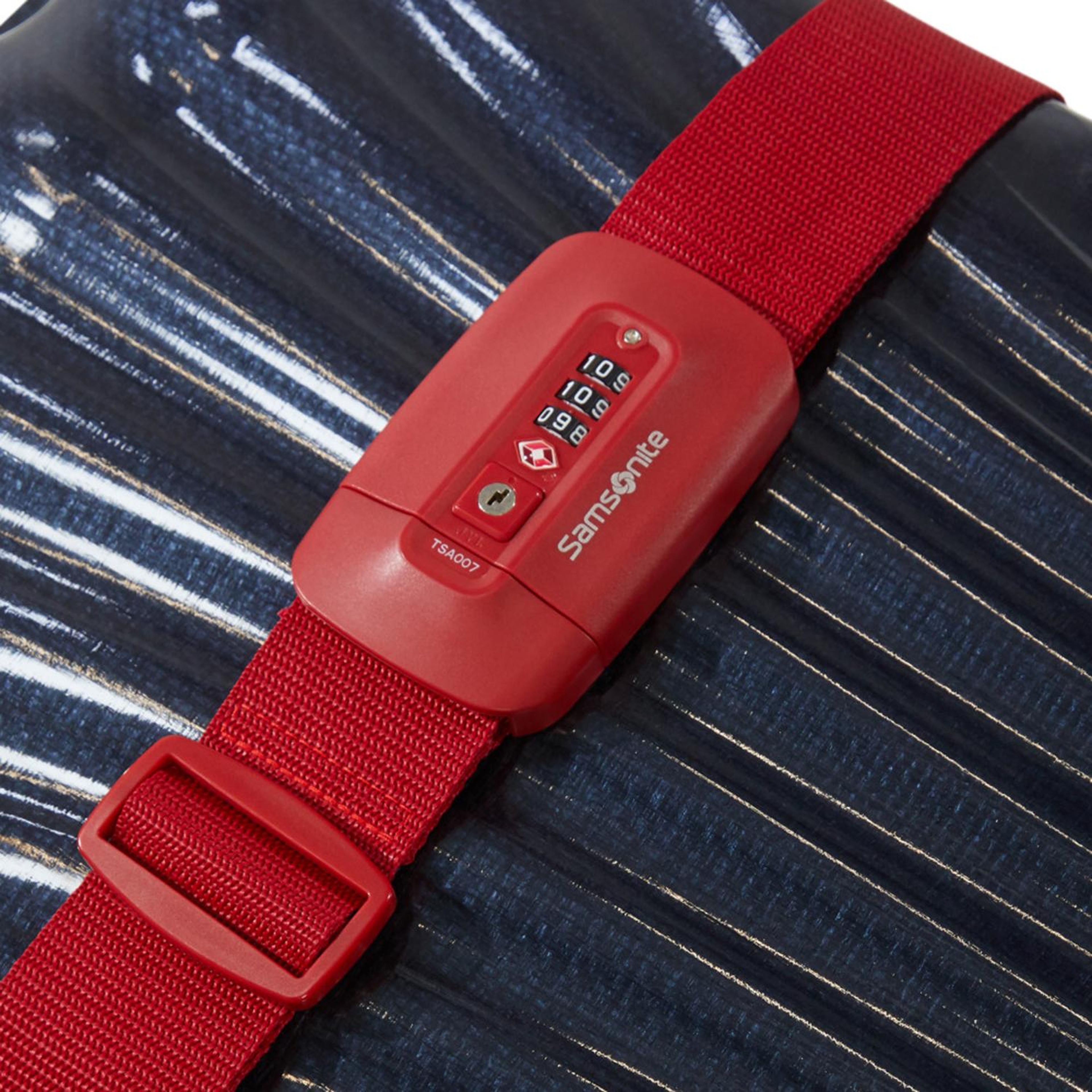 Samsonite Kırmızı Ta Revolution TSA Kilitli Valiz Kemeri